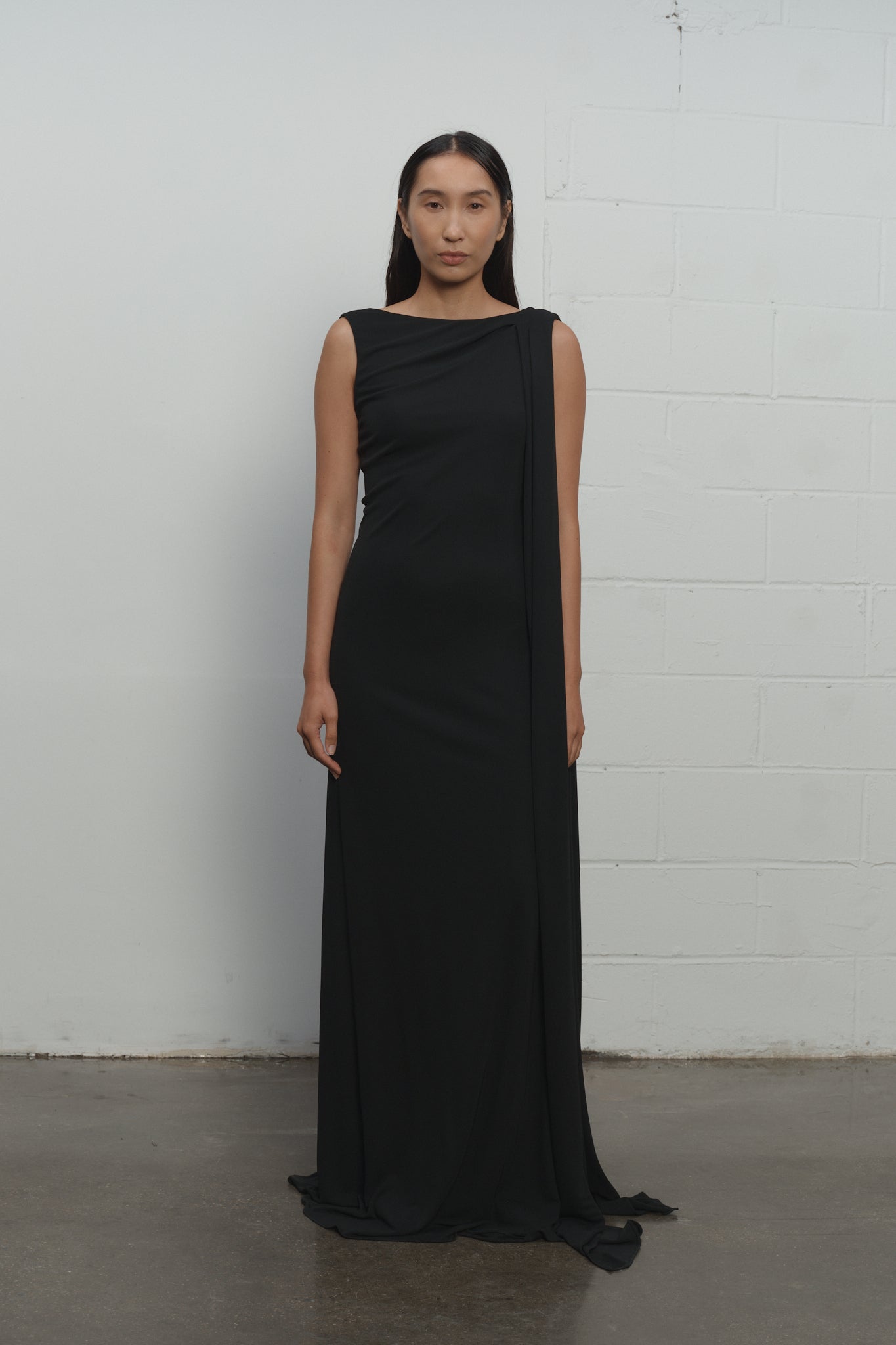 matte jersey dress Roma Gown in Black Black / S Perfect for making a Color:Hickory sizechart_nadiya-denim-dress-size-chart Prom Suits Jcpenney White