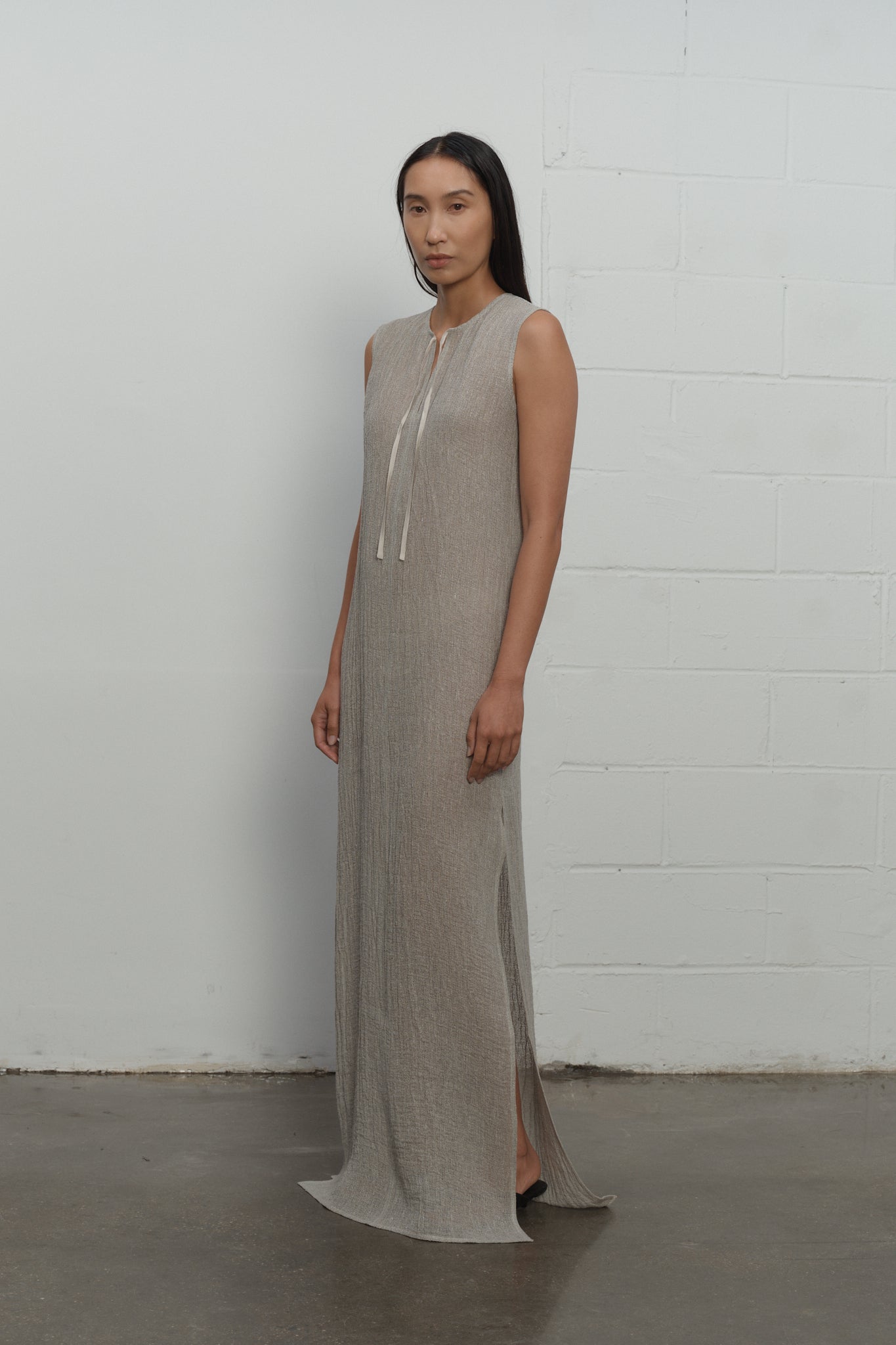 linen gauze dress Clea in Grey Grey / XS finely textured cotton Taylor Swift Wears 6 TC-RISSA-X386 Style:SP2548ST