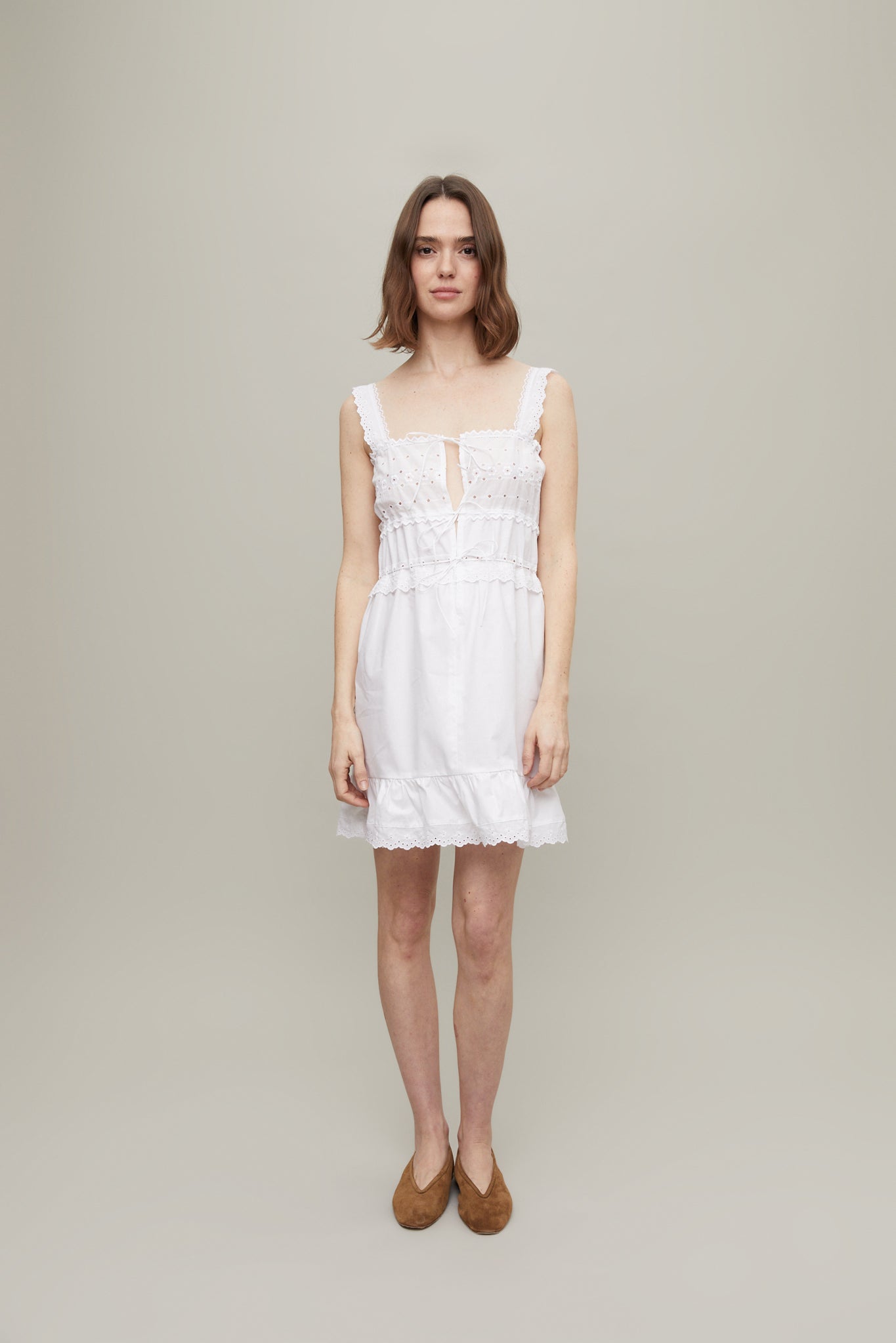 Mimi Embroidered Mini Dress in White White / FR 34 / Xs Mimi Embroidered Mini Dress in White White / FR 34 / Xs