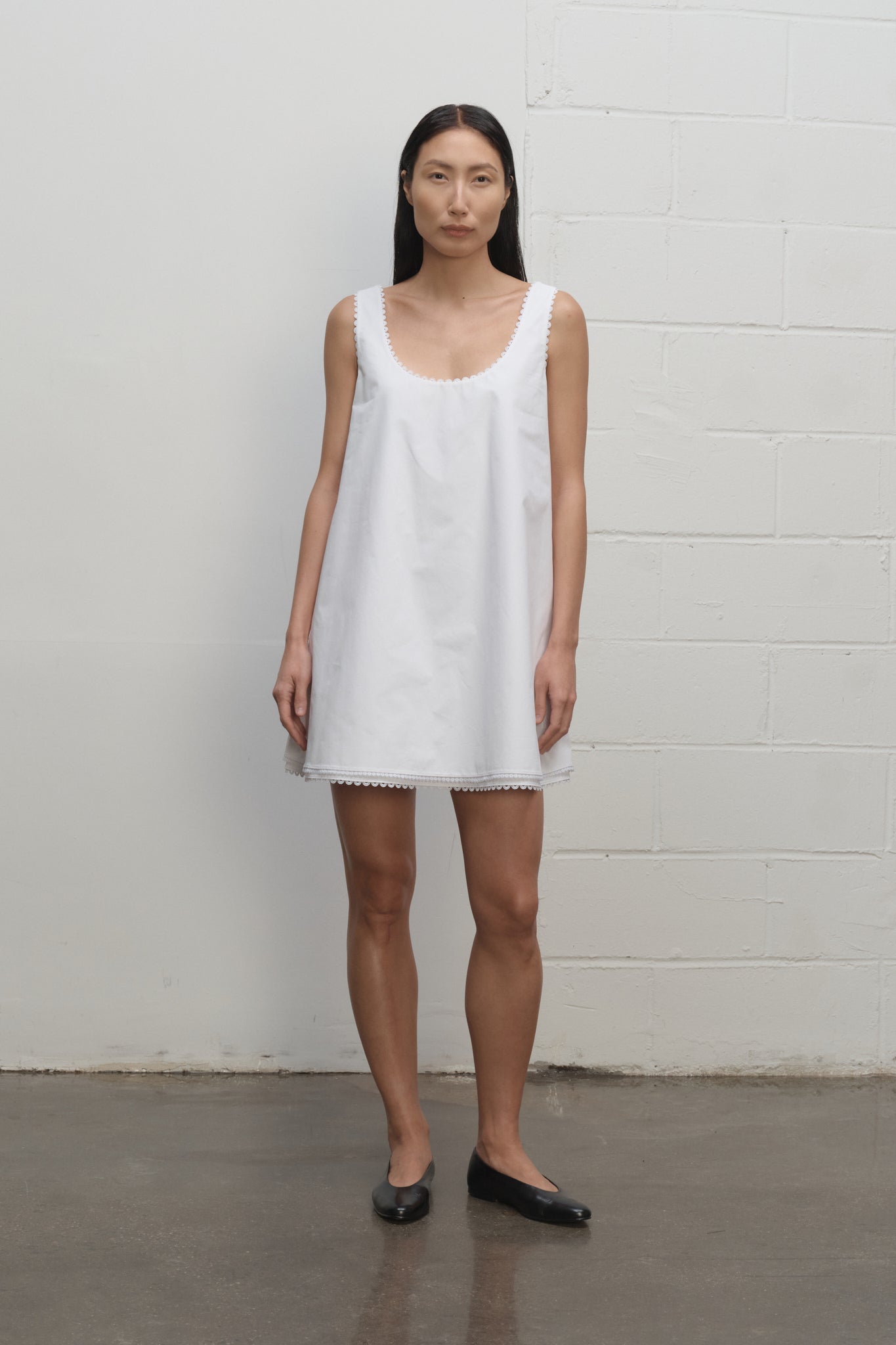 A-line Poplin Mini Dress in White White / EU 32 / XXS