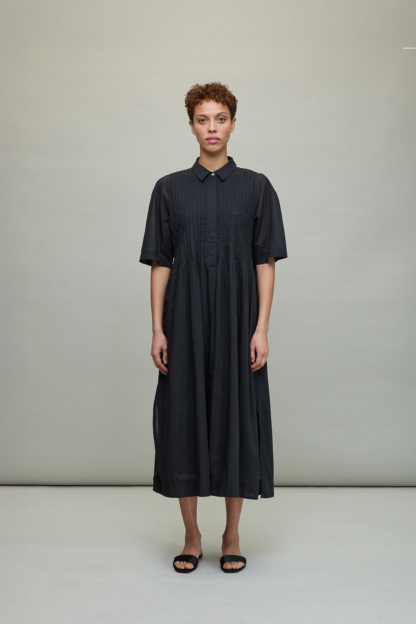 Dot Shirtdress in Black Black / EU 32 / XXS Dot Shirtdress in Black Black / EU 32 / XXS