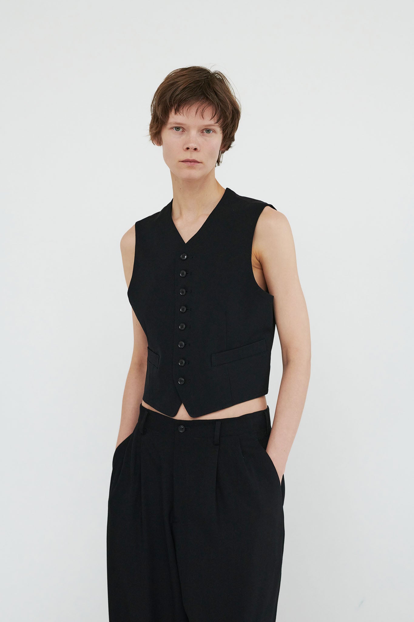 collarless dress shirt with vest 222 Vintage Vests