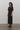 Draped Sleeve Midi Dress in Black