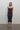 Lumi Long Pleated Dress in Navy