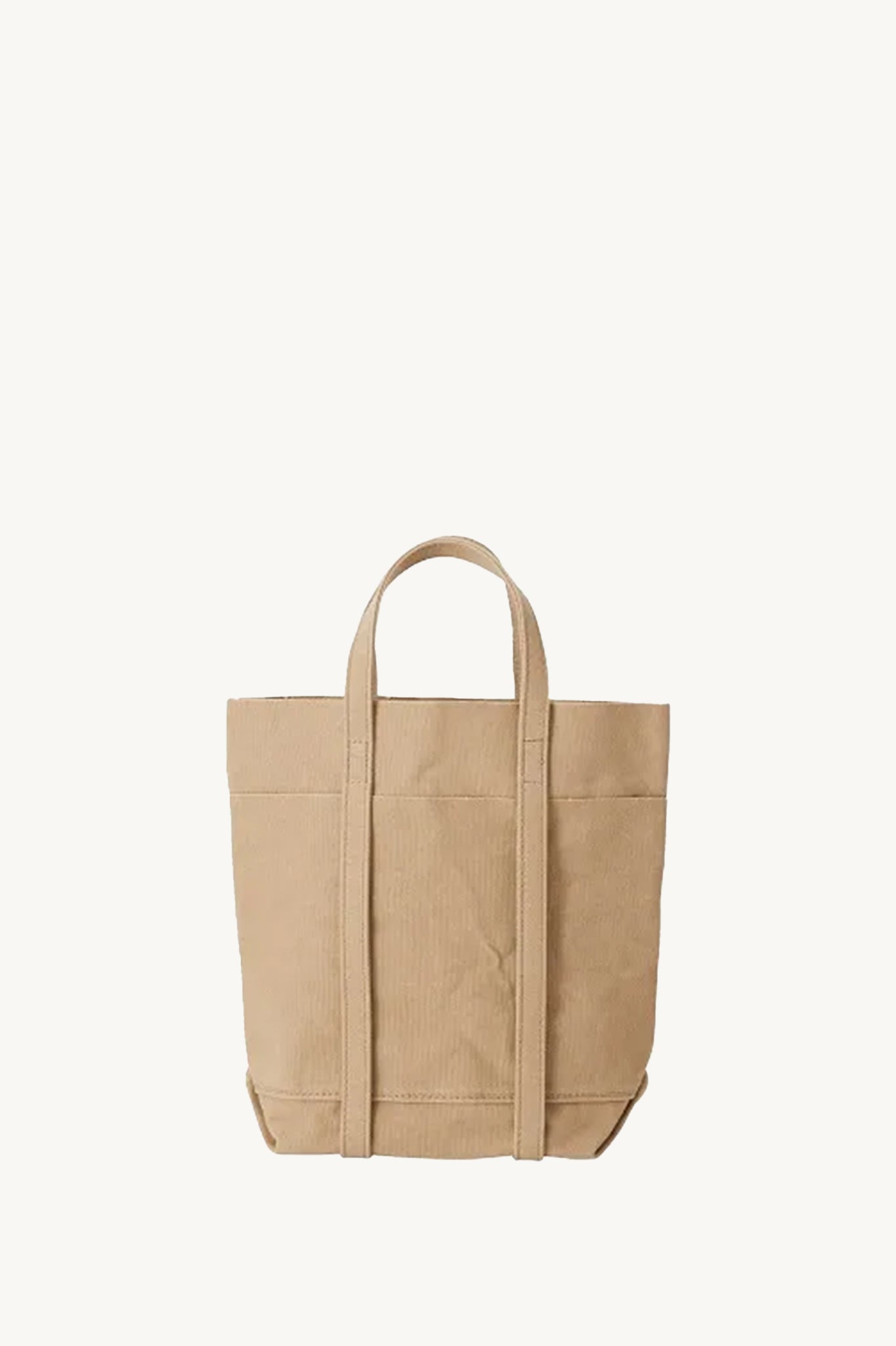 Washed Canvas Six Pockets Tote in Beige