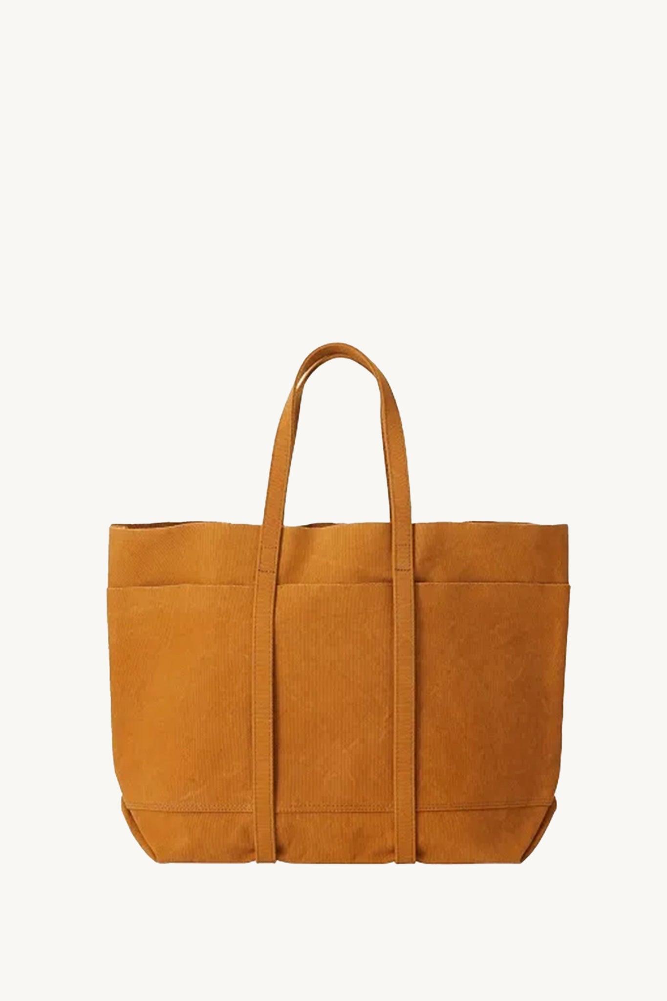 Washed Canvas Six Pocket Tote Medium in Yellow