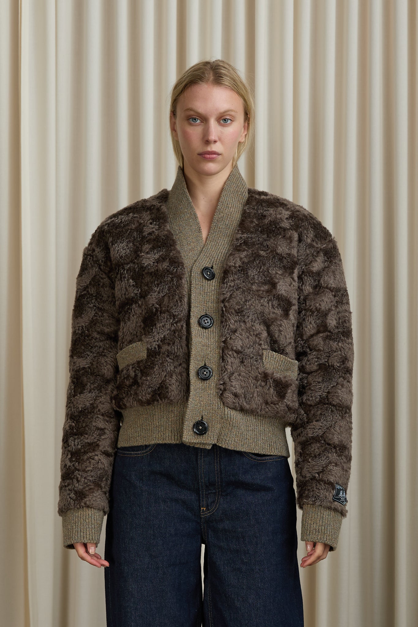 Currin Cardigan w/ Shetland Ribs in Brown