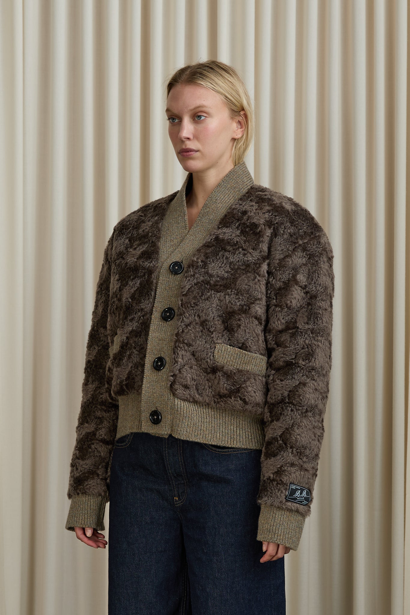 Currin Cardigan w/ Shetland Ribs in Brown