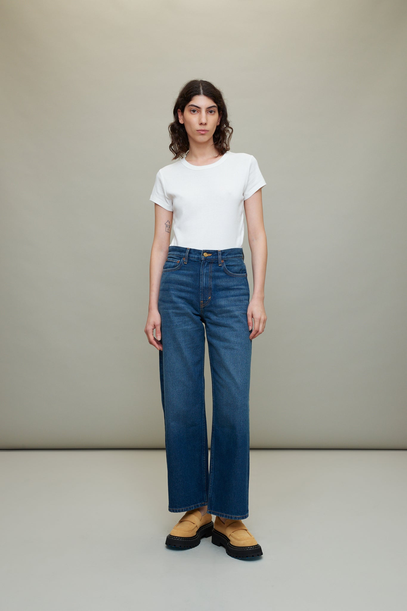 Elissa High Wide Jeans in Cate Wash