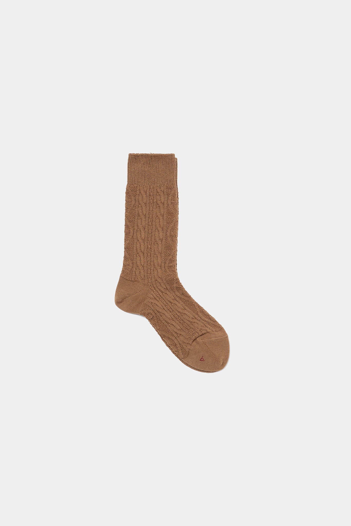 Cable Socks in Brown