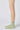 Cotton Fine Ribbed Short Socks in Geen