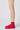 Cotton Fine Ribbed Short Socks in Red