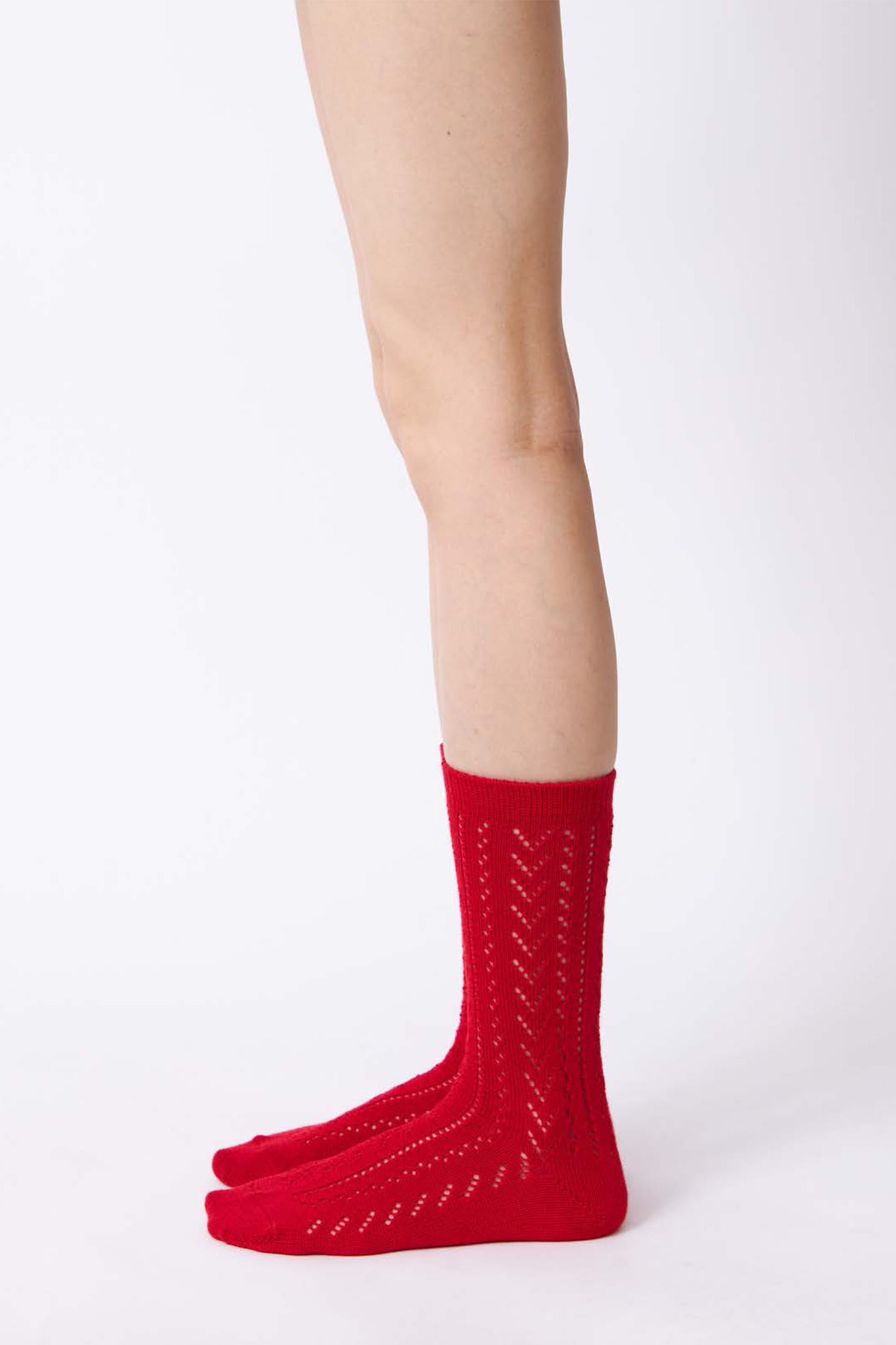 Lacy Socks in Red