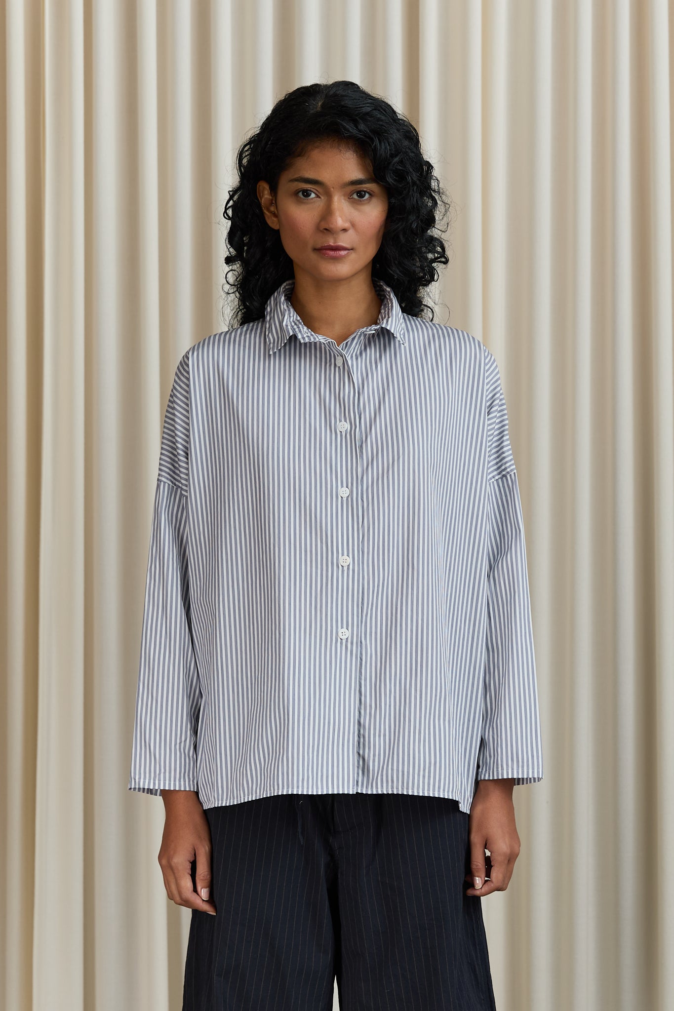 Tina Shirt in Blue Stripe