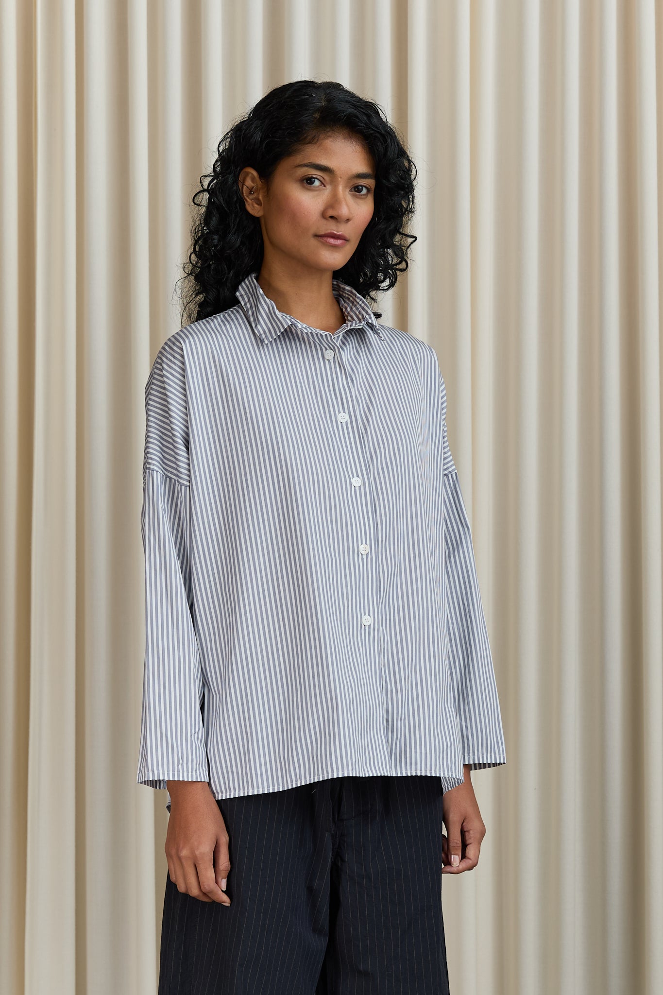Tina Shirt in Blue Stripe