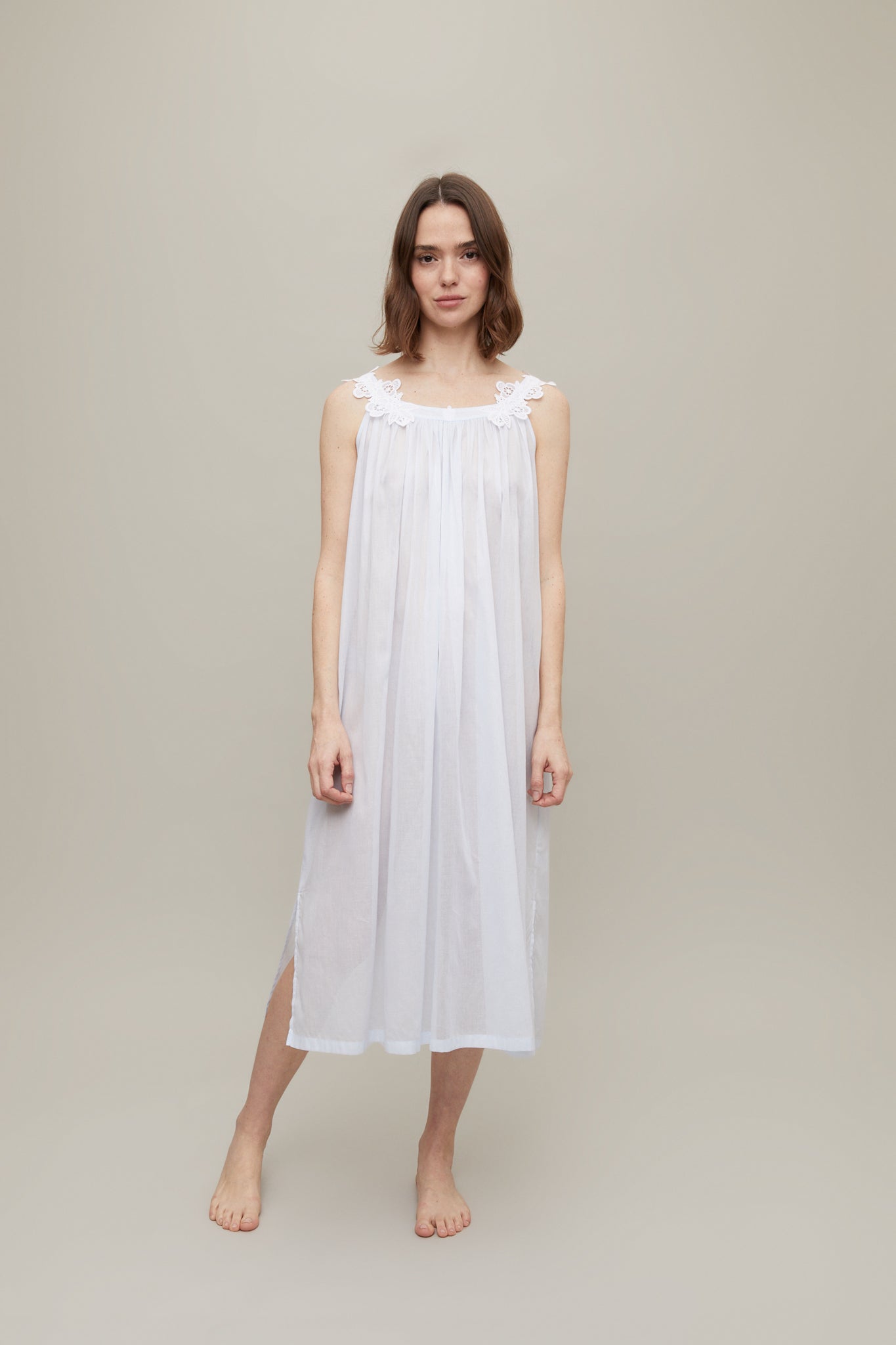 Ronya Sleeveless Nightgown in Sky