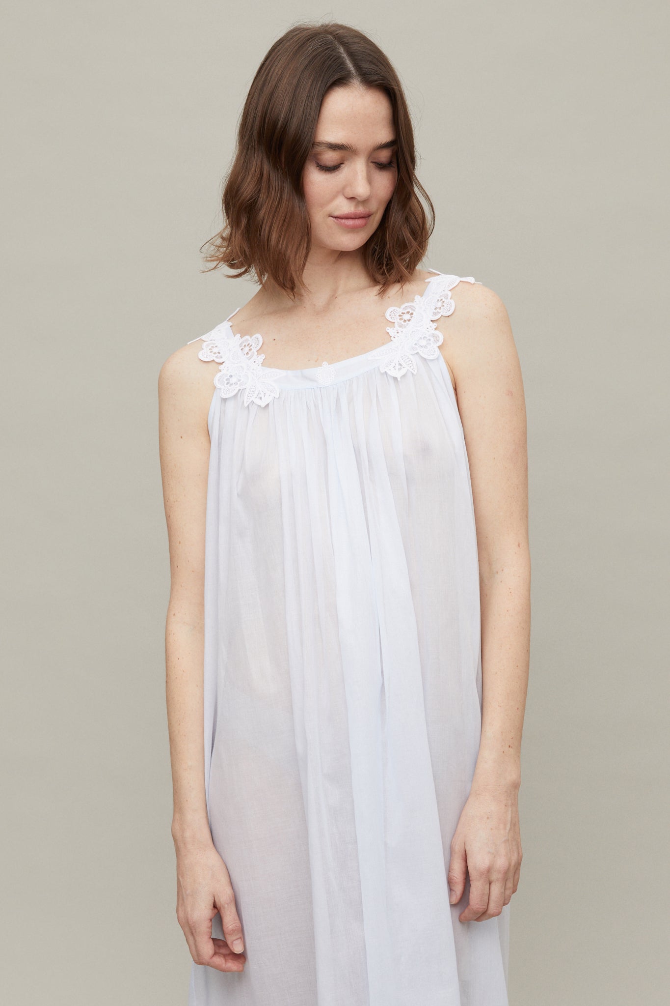 Ronya Sleeveless Nightgown in Sky