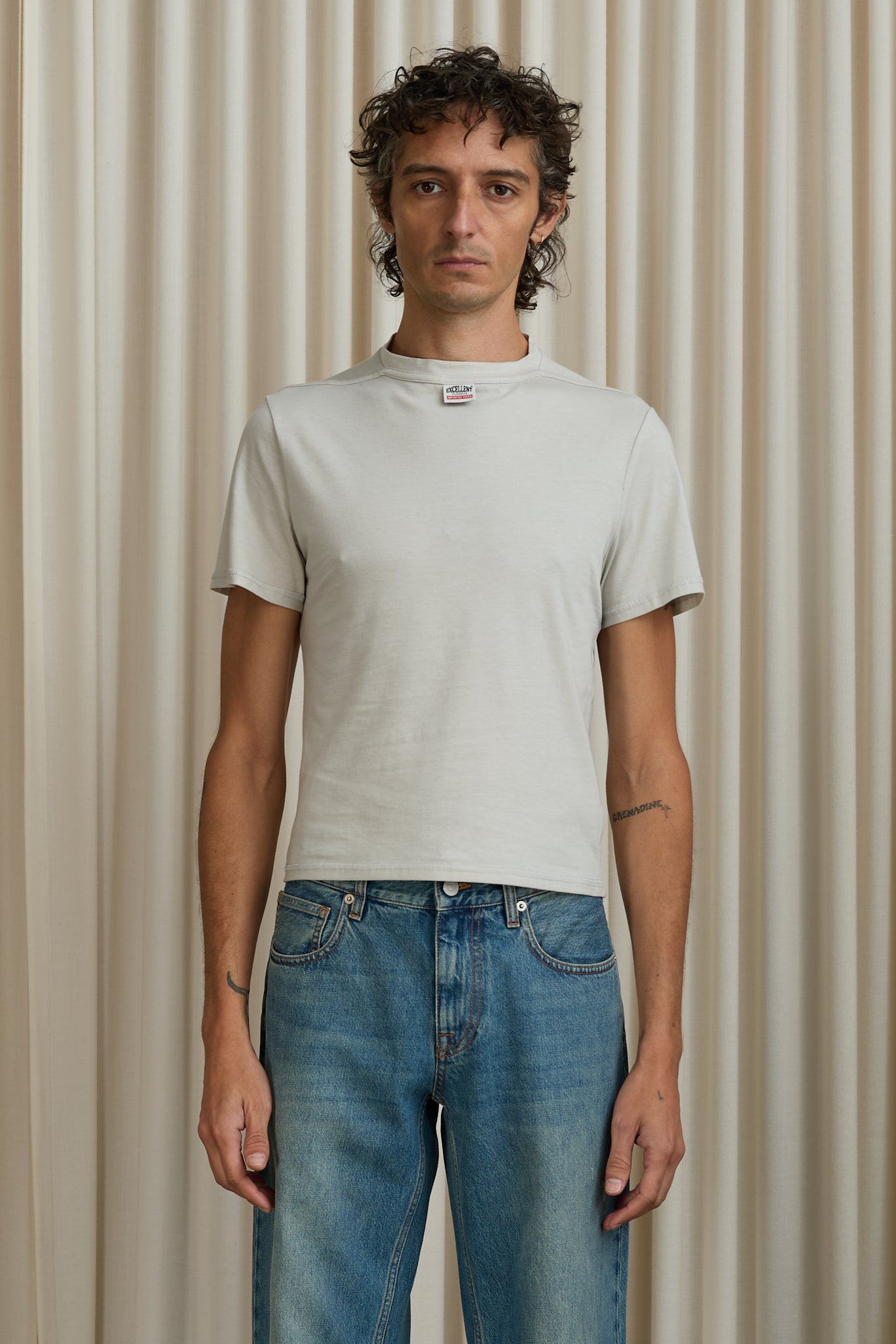 Reversed Baby Tee in Off-White