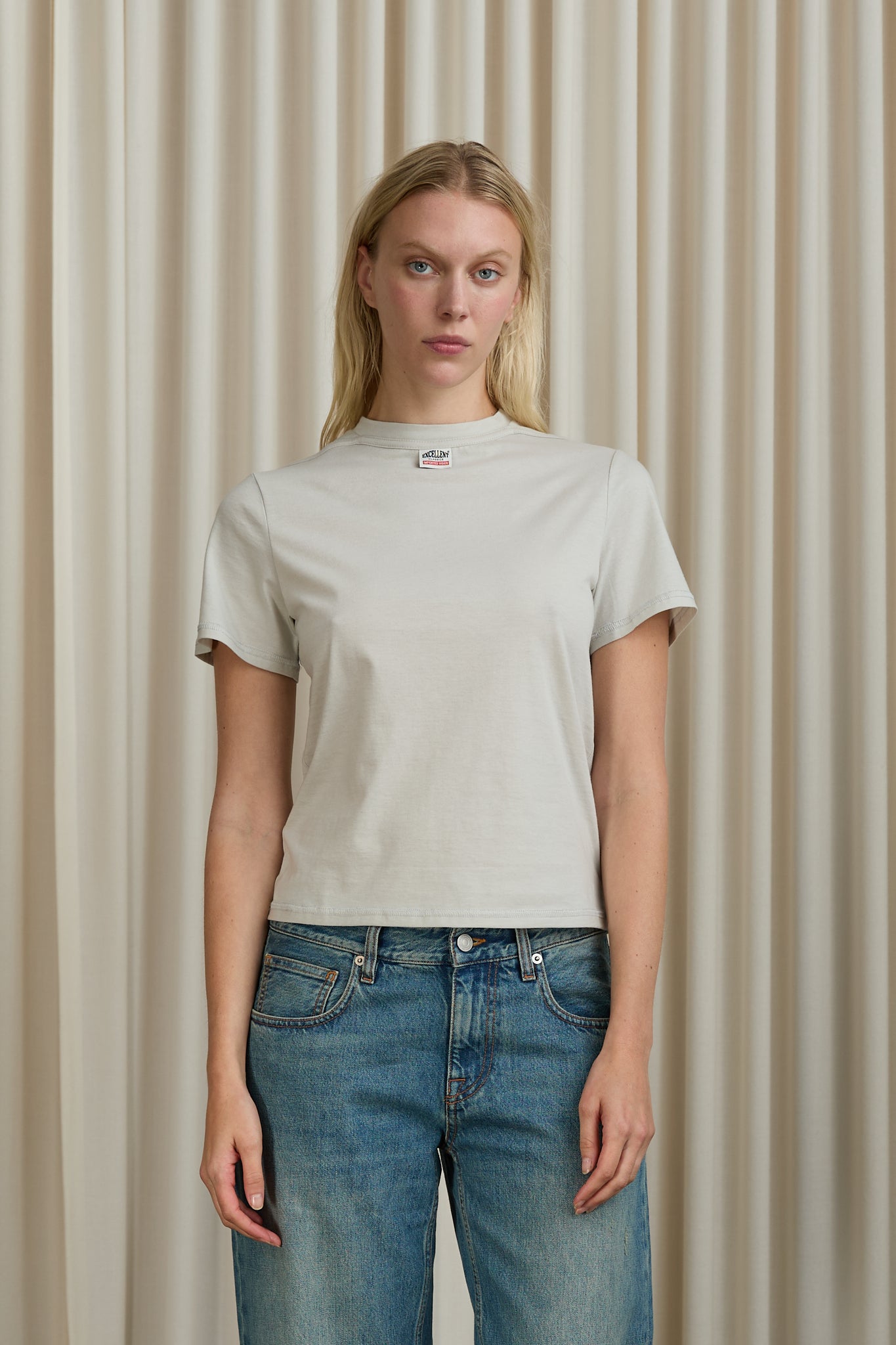 Reversed Baby Tee in Off-White