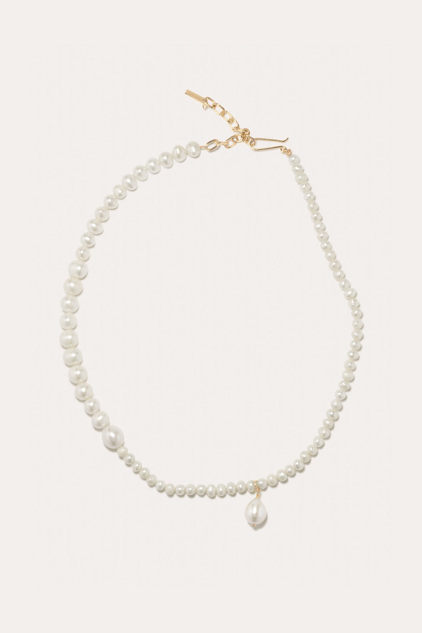 P229 Pearl and Recycled Gold Vermeil Necklace