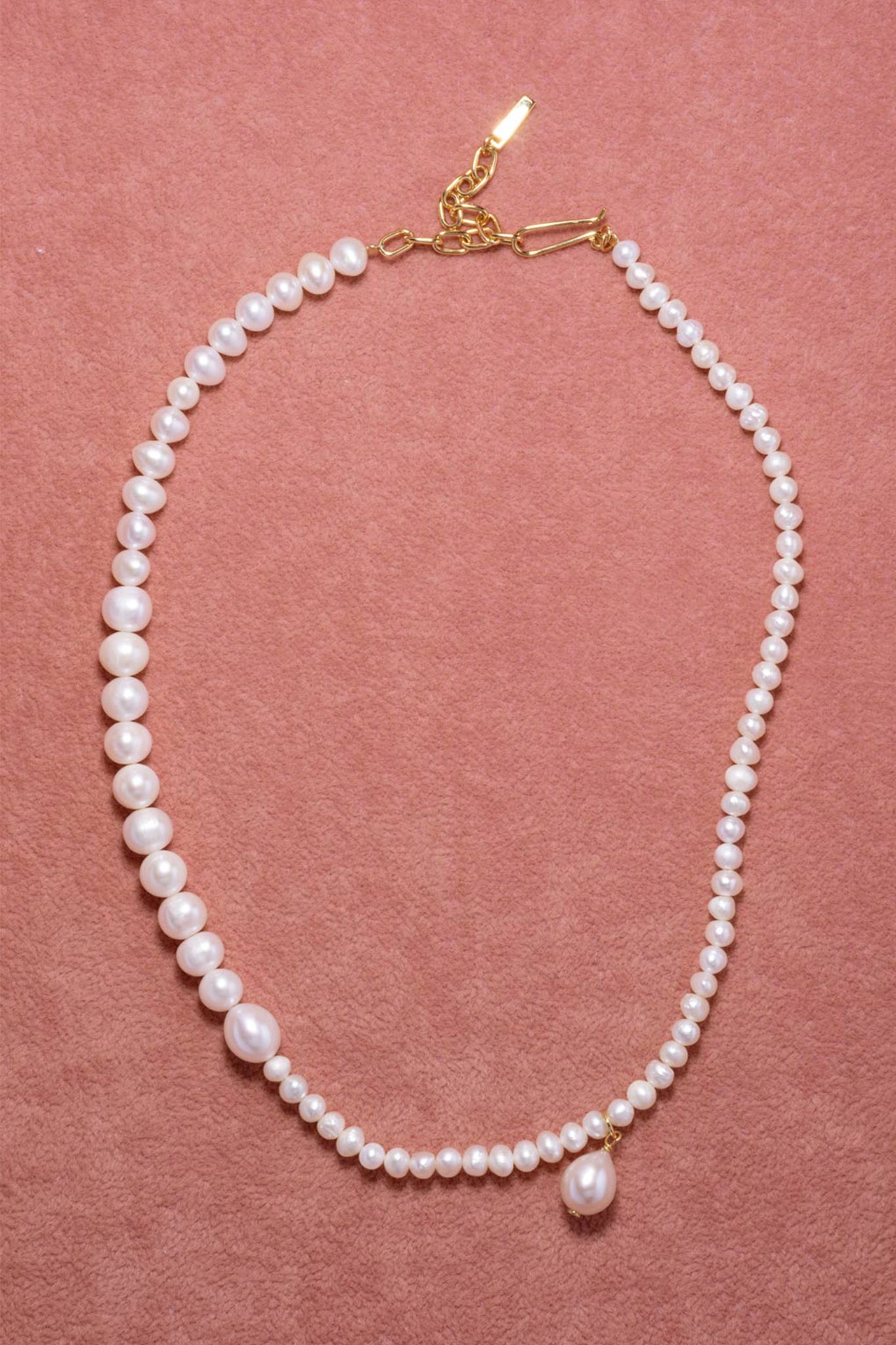 P229 Pearl and Recycled Gold Vermeil Necklace