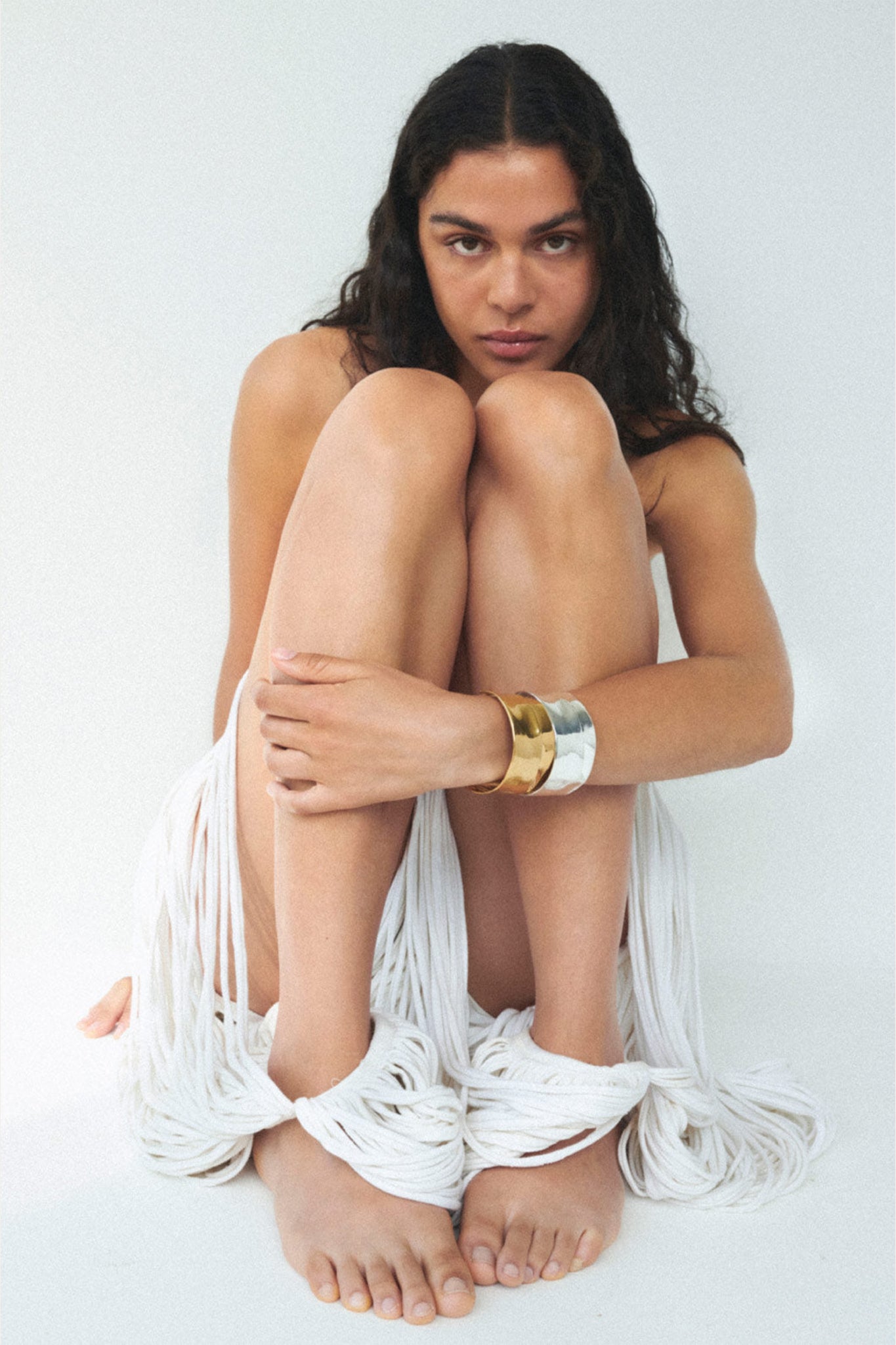 R2218_S Soggy Envelope Silver Plated Cuff