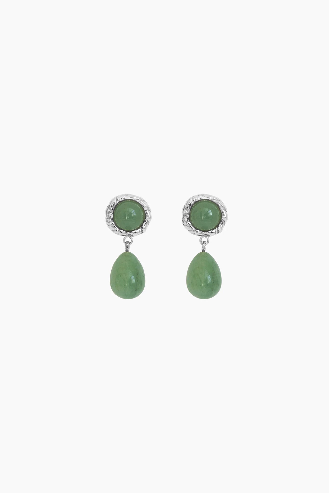 Emma Aventurine Earrings in Silver