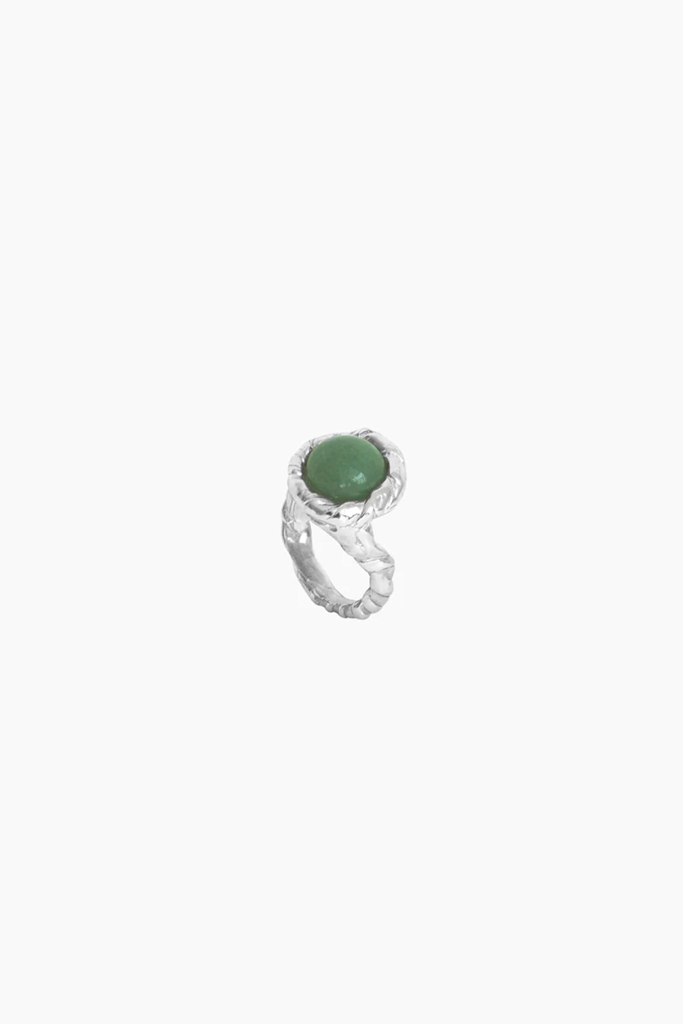 Lago Aventurine Ring in Silver