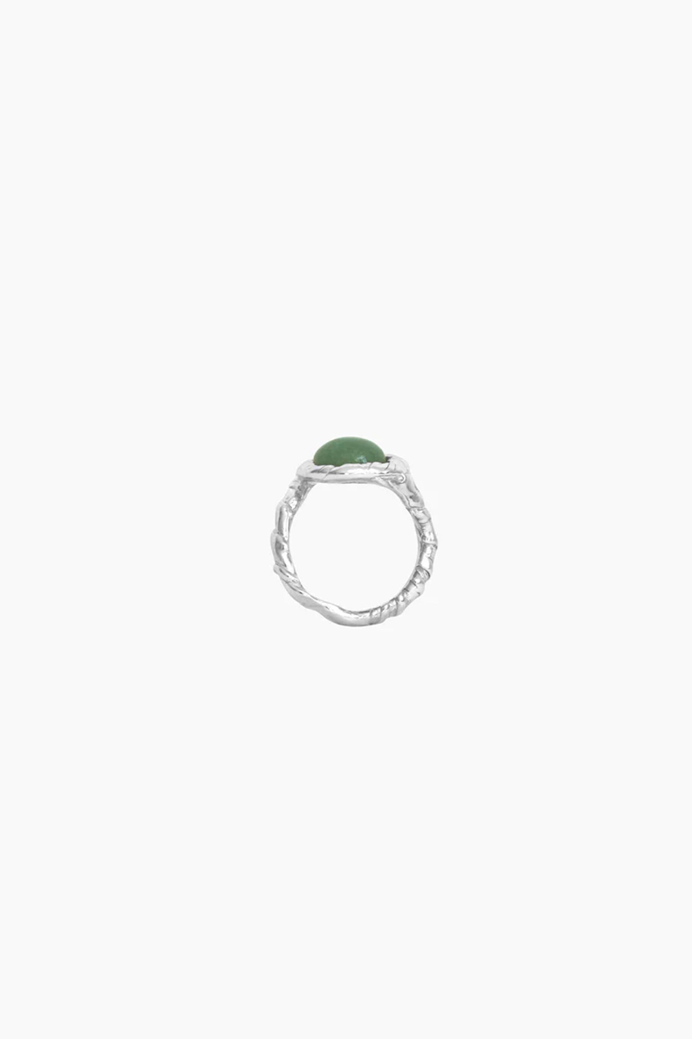 Lago Aventurine Ring in Silver