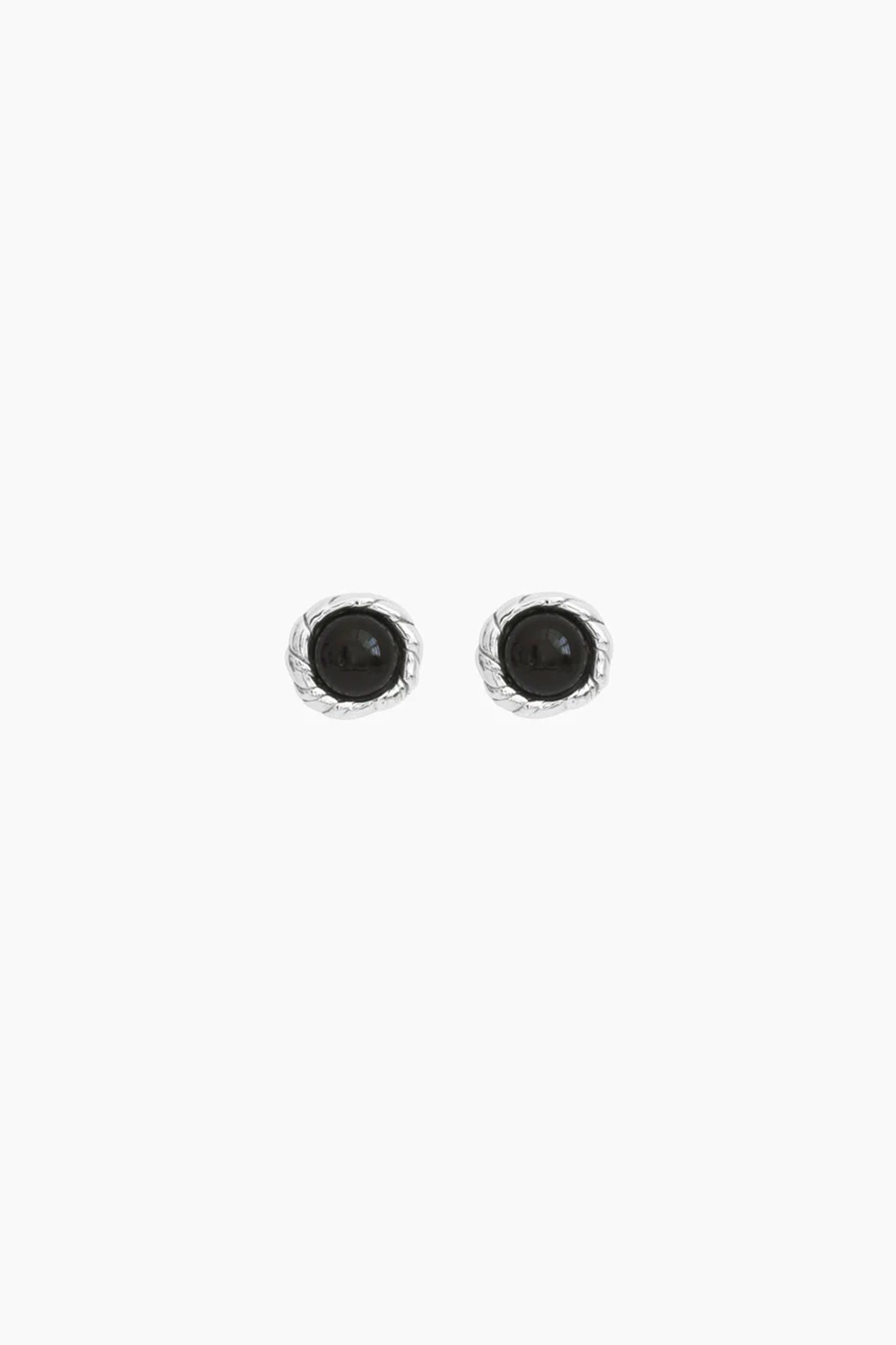 Lulu Onyx Earrings in Silver