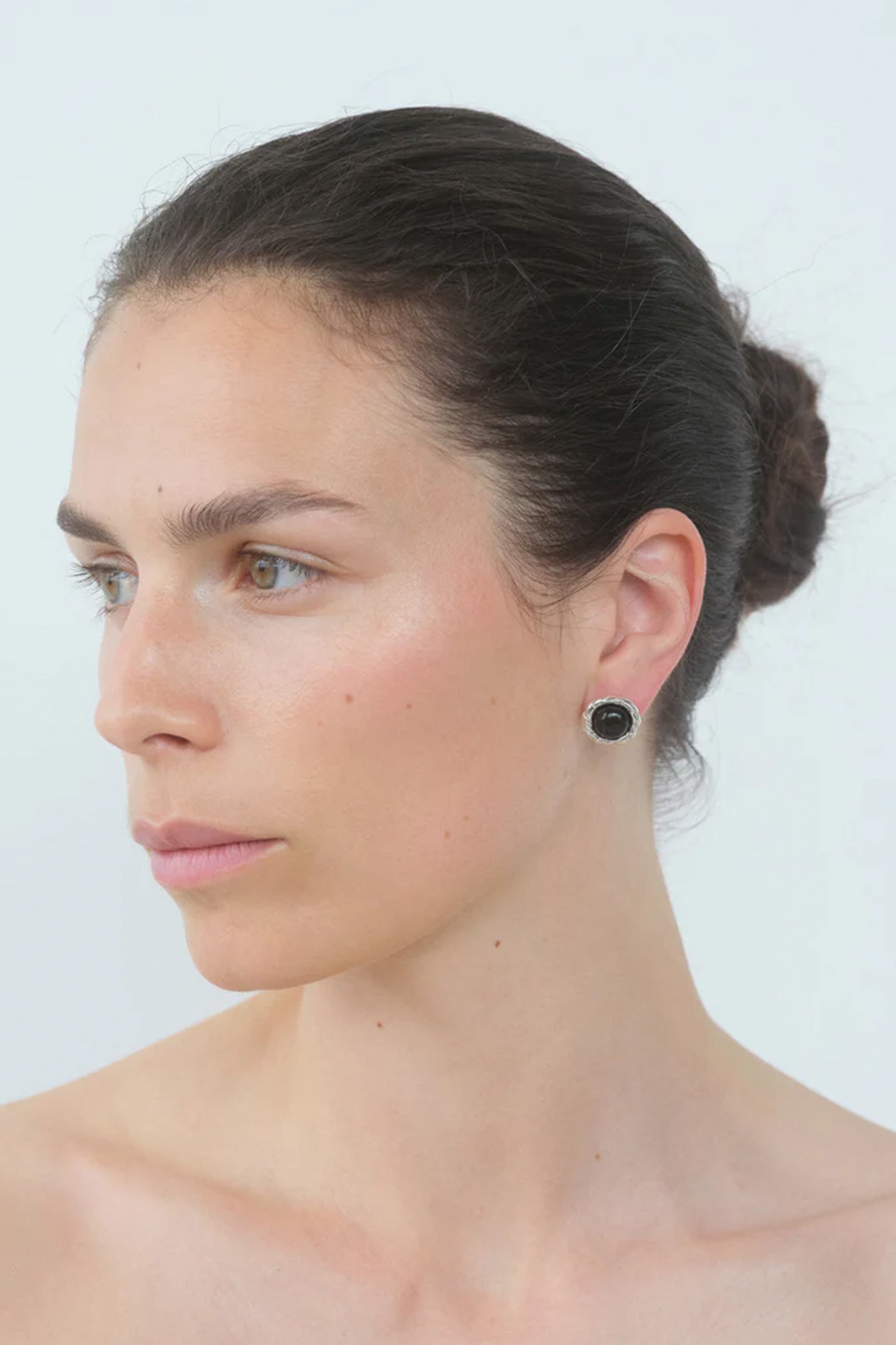 Lulu Onyx Earrings in Silver