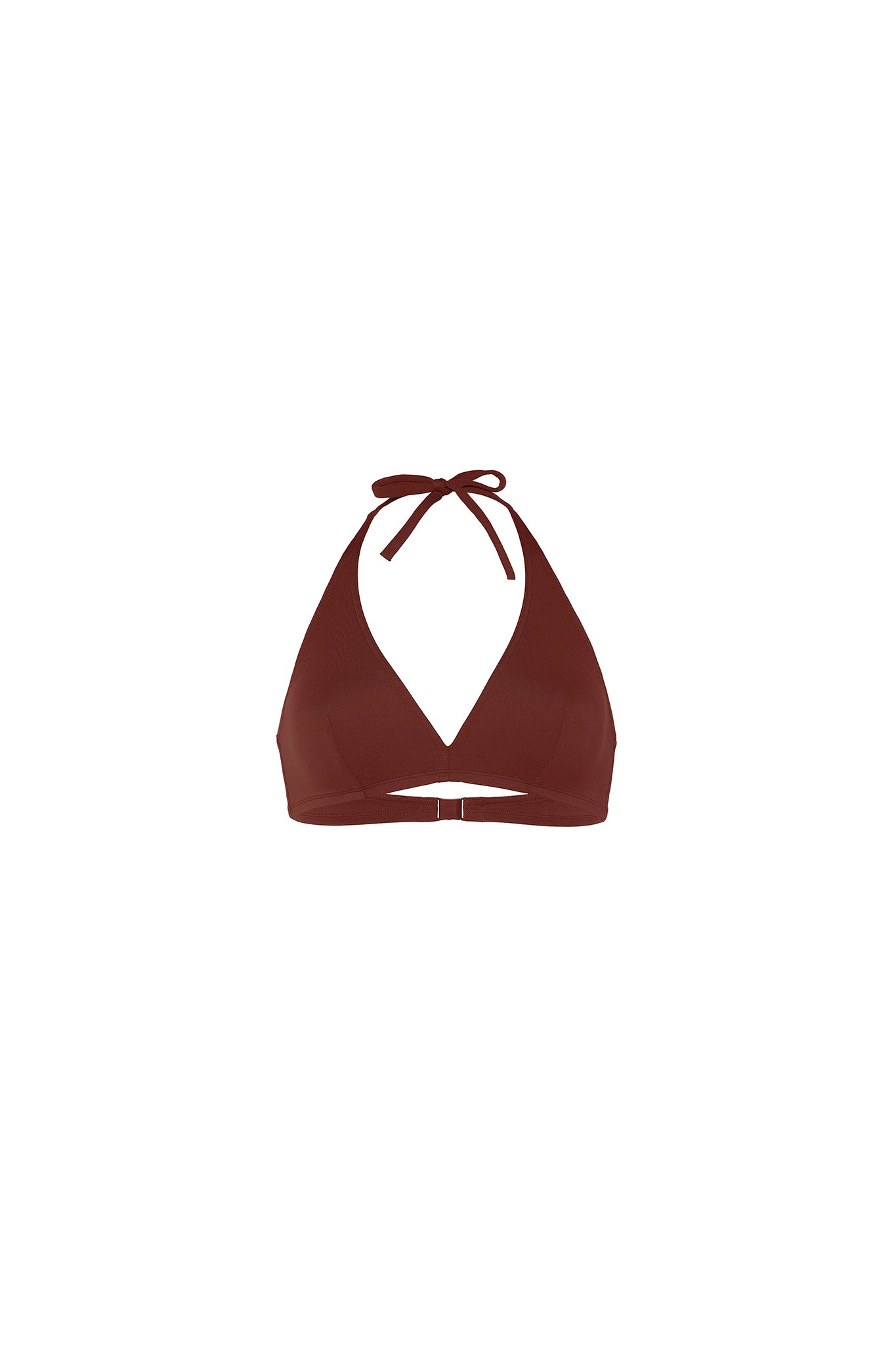 Gang Full-Cup Triangle Bikini Top in Brown