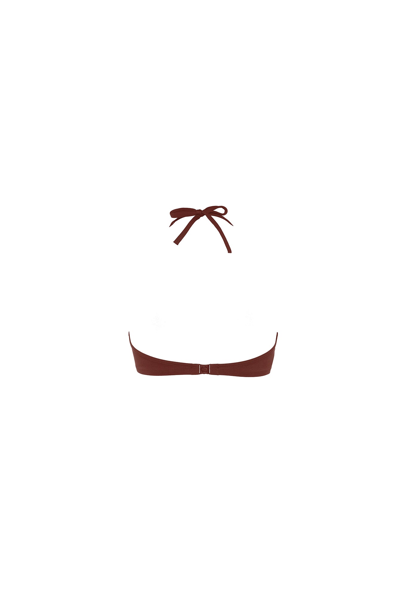 Gang Full-Cup Triangle Bikini Top in Brown