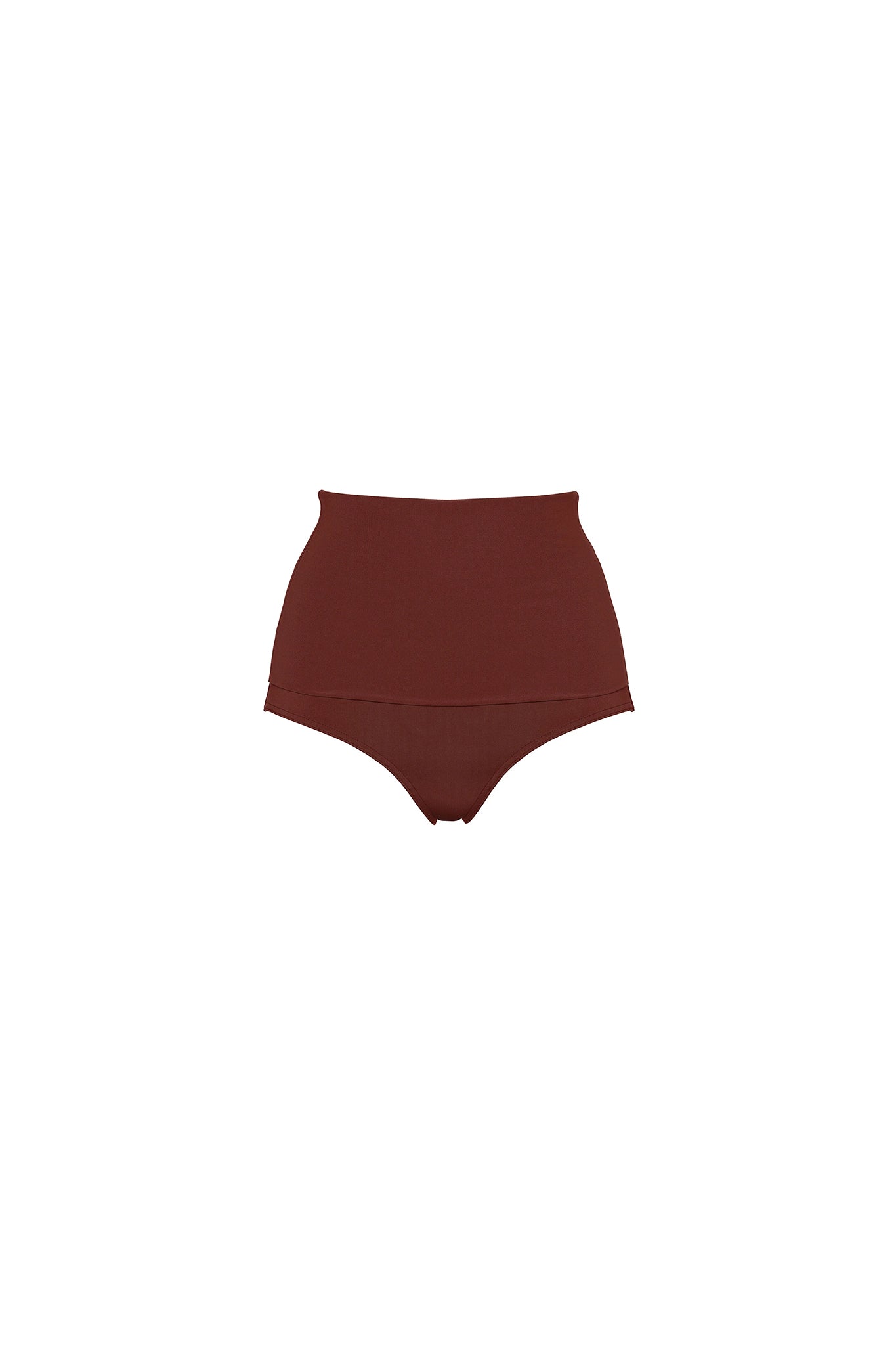 Gredin High-Waisted Bikini Briefs in Brown