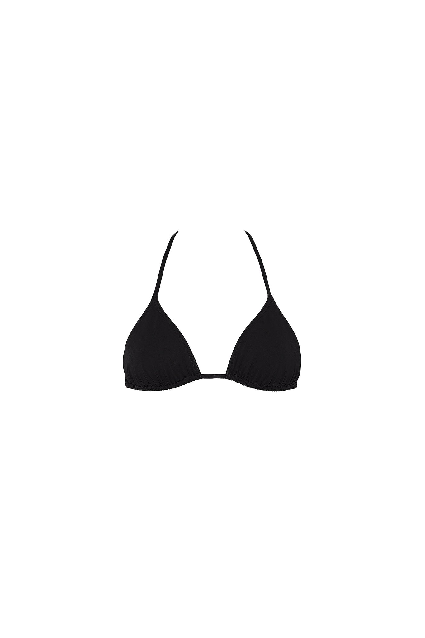 Mouna Small Triangle Bikini Top in Black