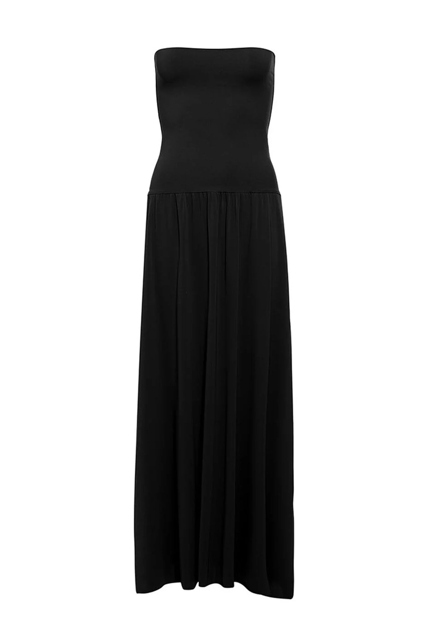 Oda Long Bustier Dress in Black