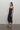 Lumi Long Pleated Dress in Navy