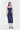 Lumi Long Pleated Dress in Navy