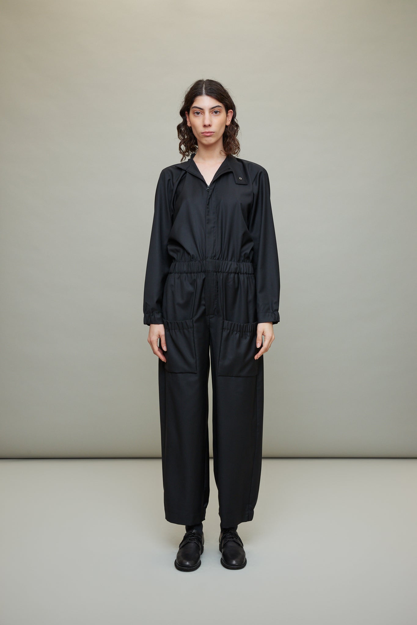 No. 284 Loro Piana Fine Wool Overall in Black