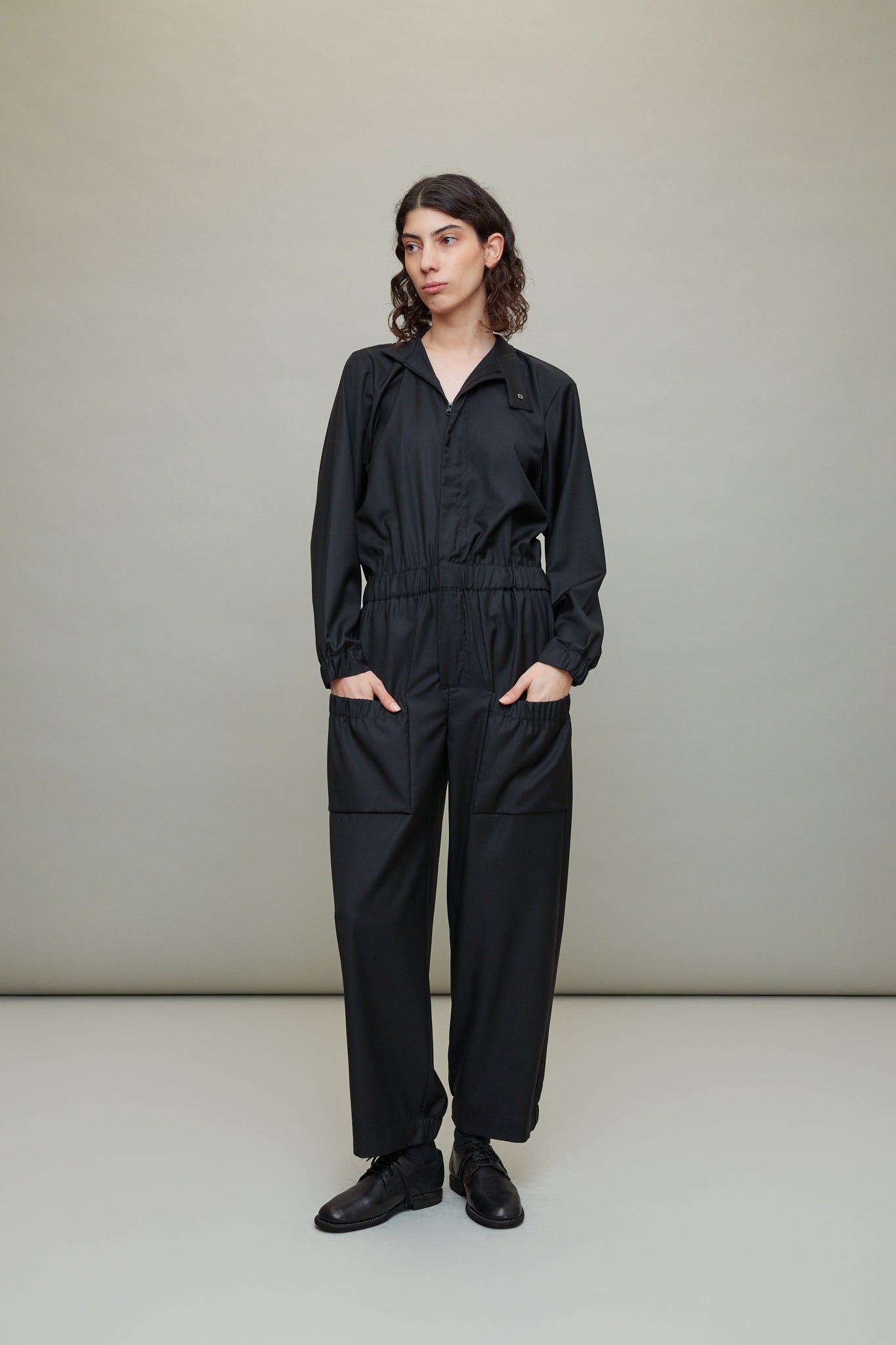 No. 284 Loro Piana Fine Wool Overall in Black