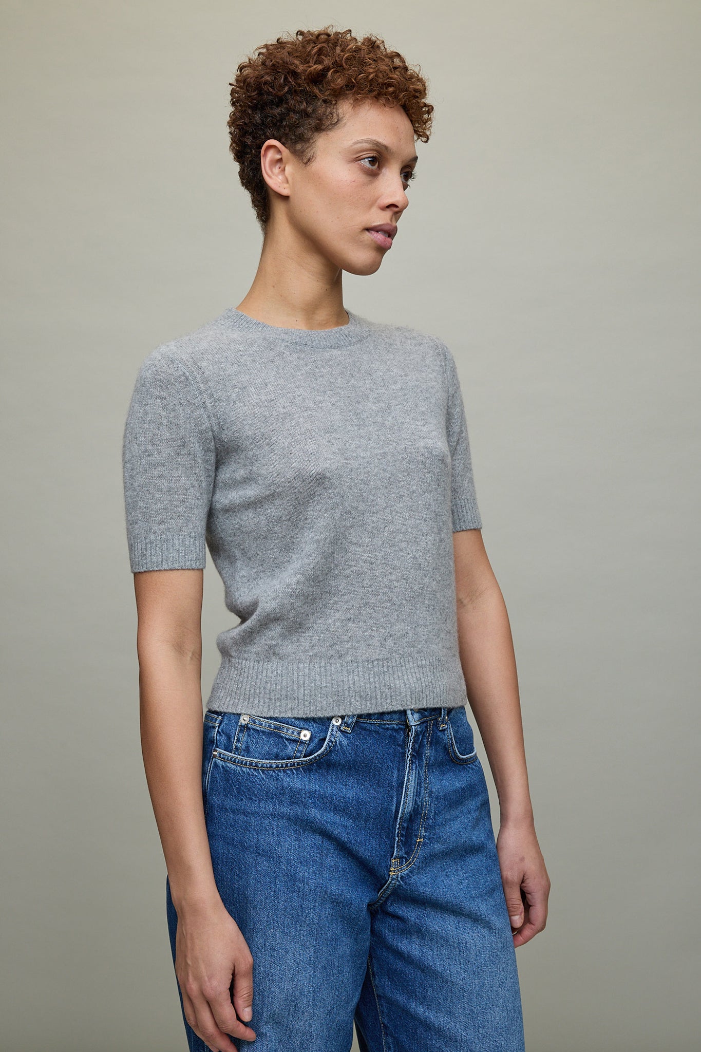 Sweater Tee in Grey