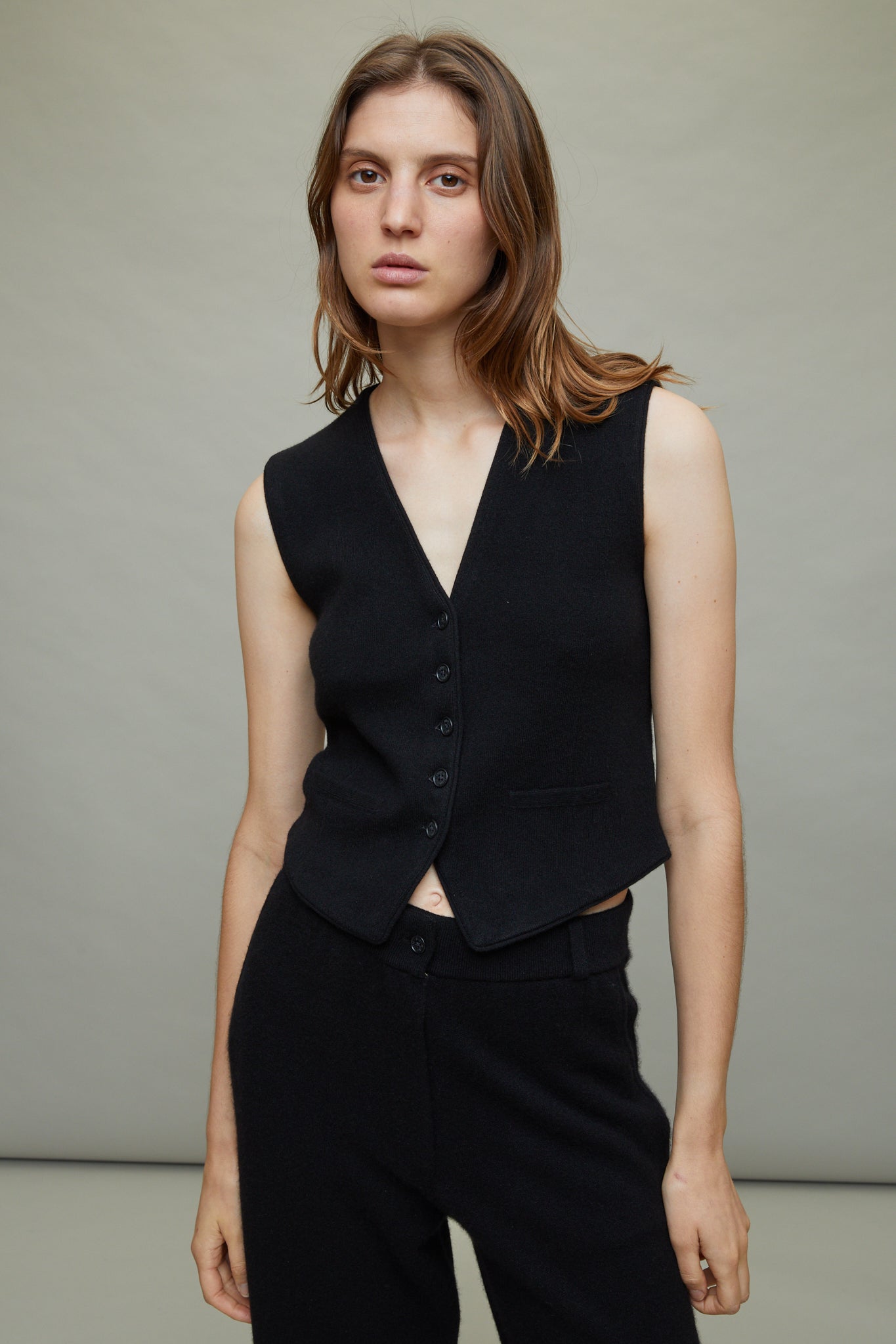 Tailored Vest in Black