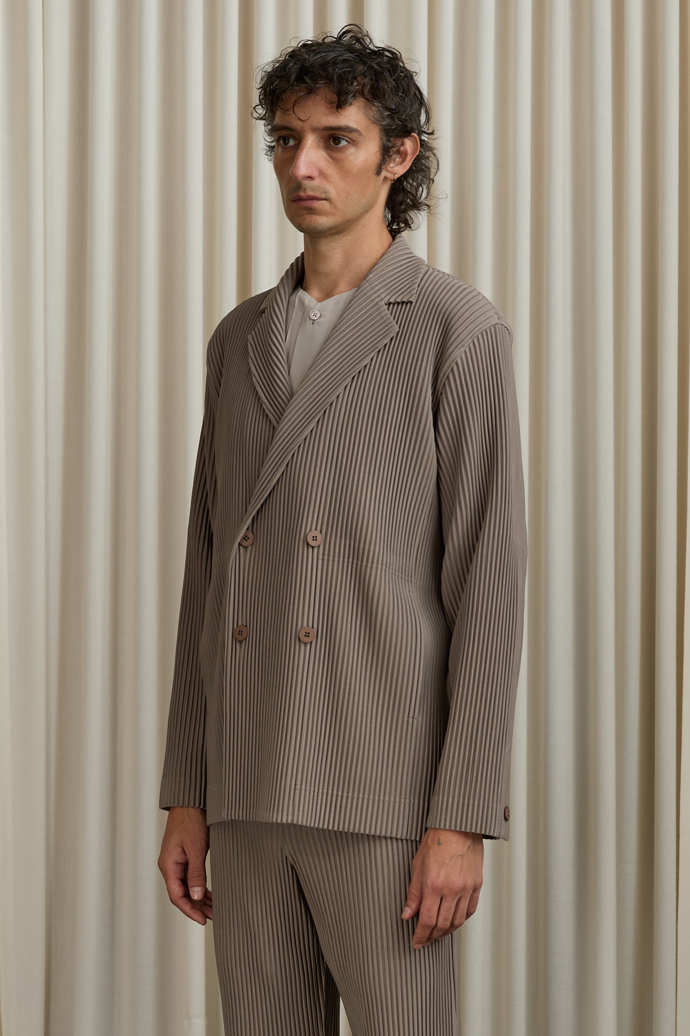 Tailored Pleats 1 Blazer in Grey