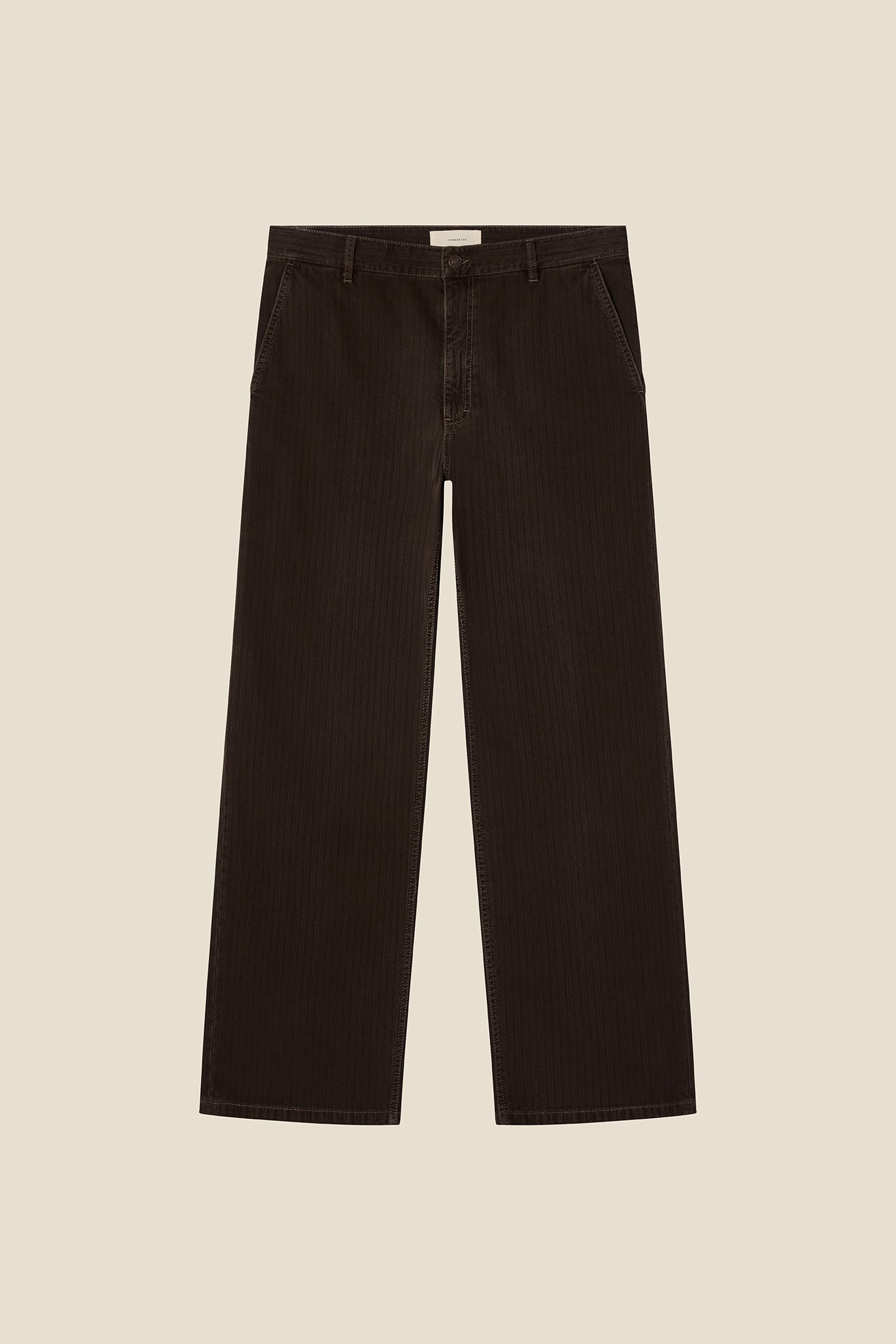 Genua Trouser in Brown Herringbone