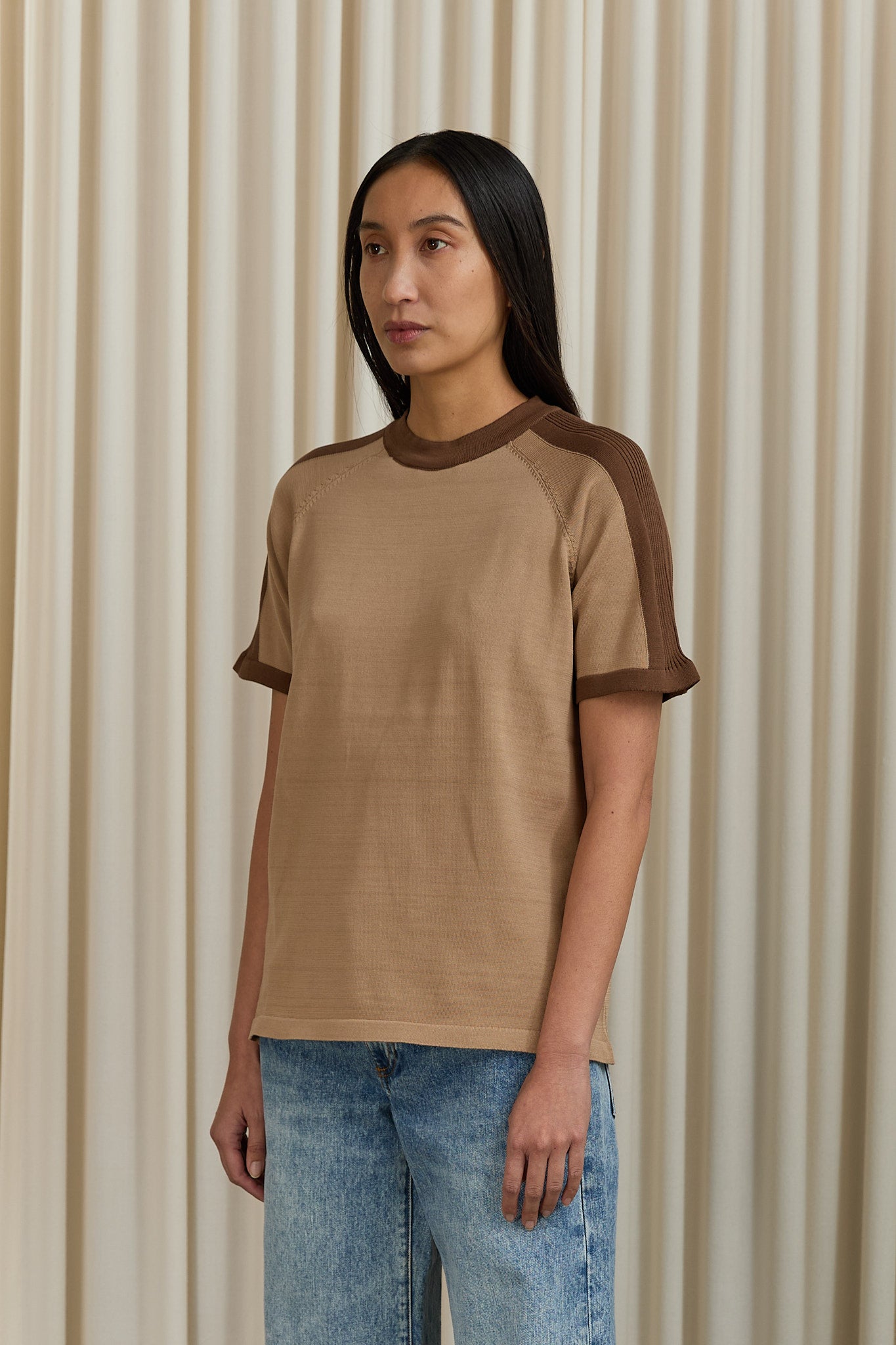 Yorn Top in Tan