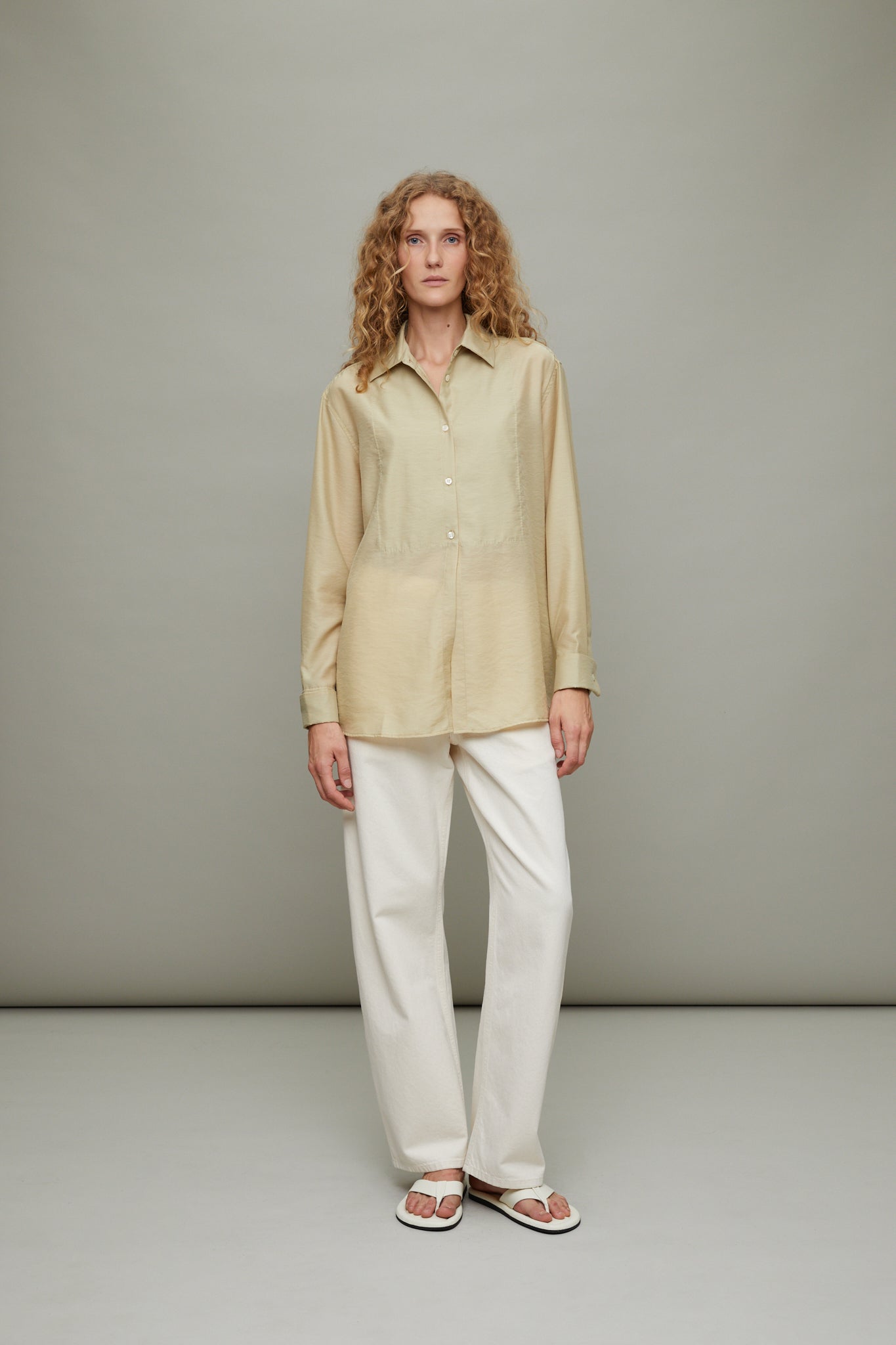 Chloé Bib Button Down in Viscose Voile