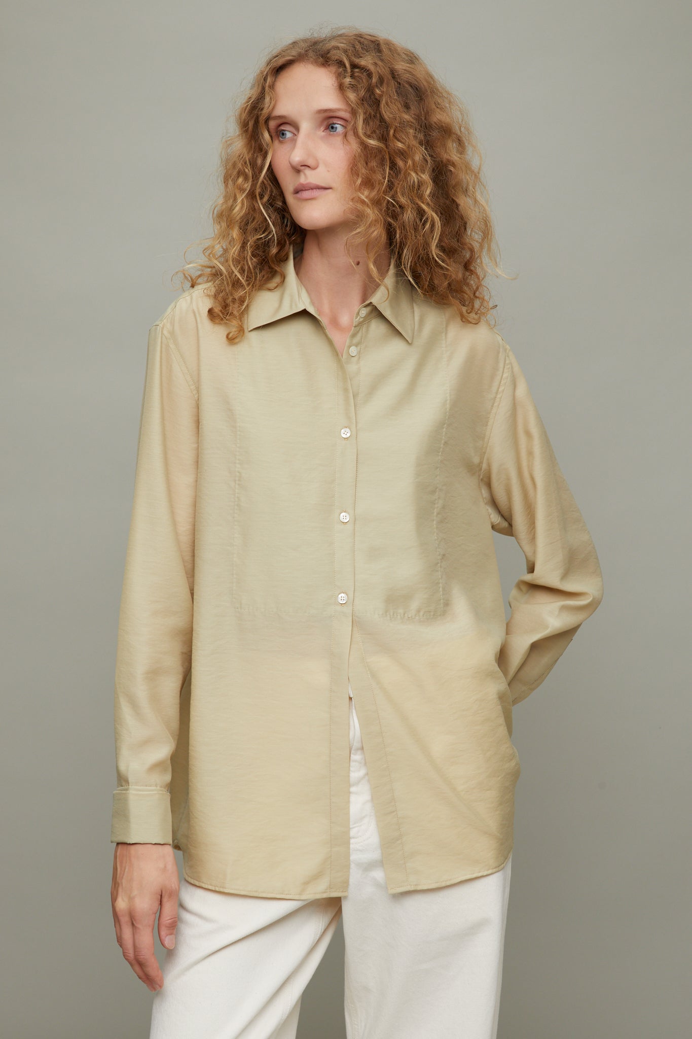 Chloé Bib Button Down in Viscose Voile