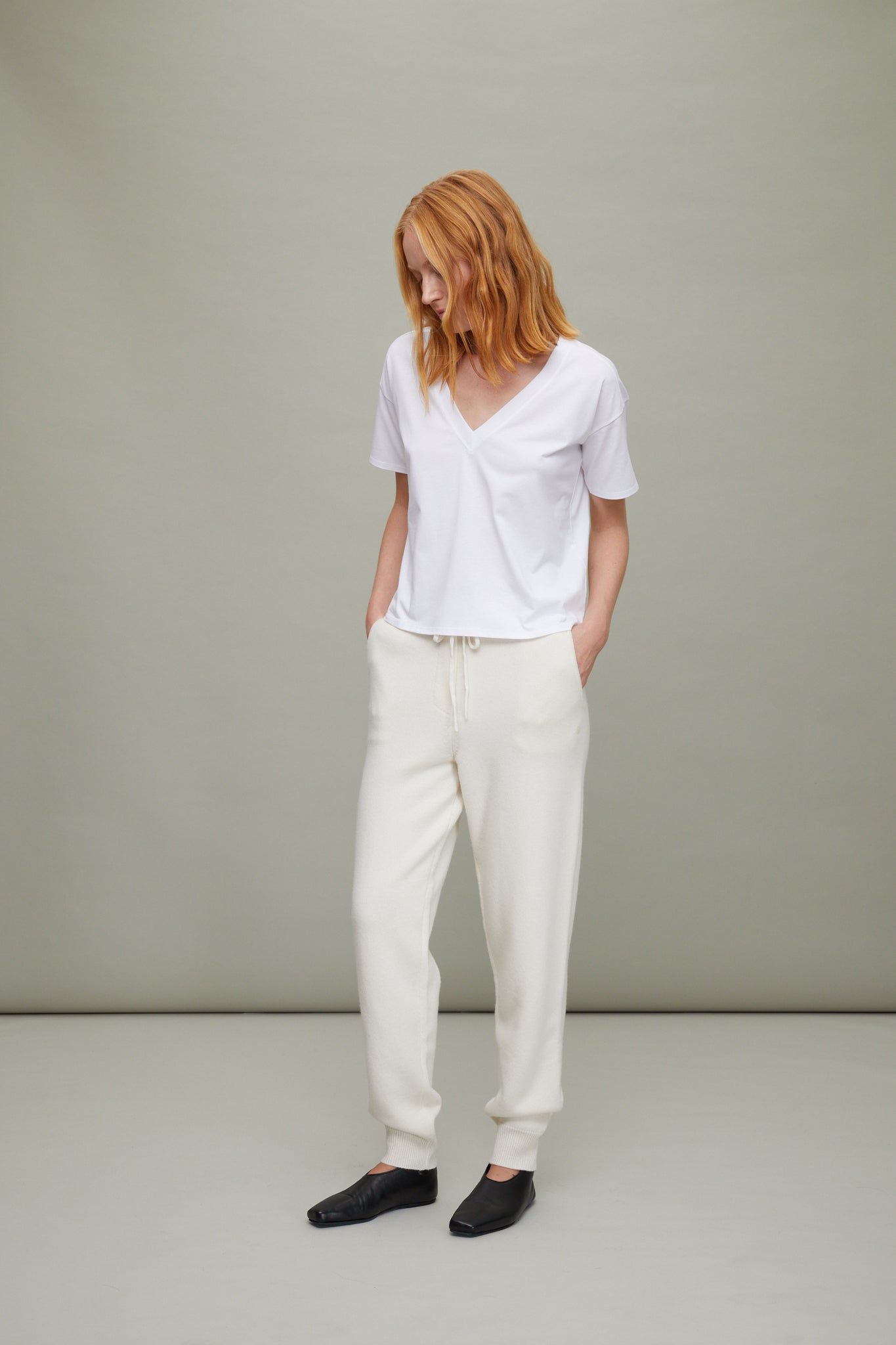 Hespero Cashmere Pant in Ivory