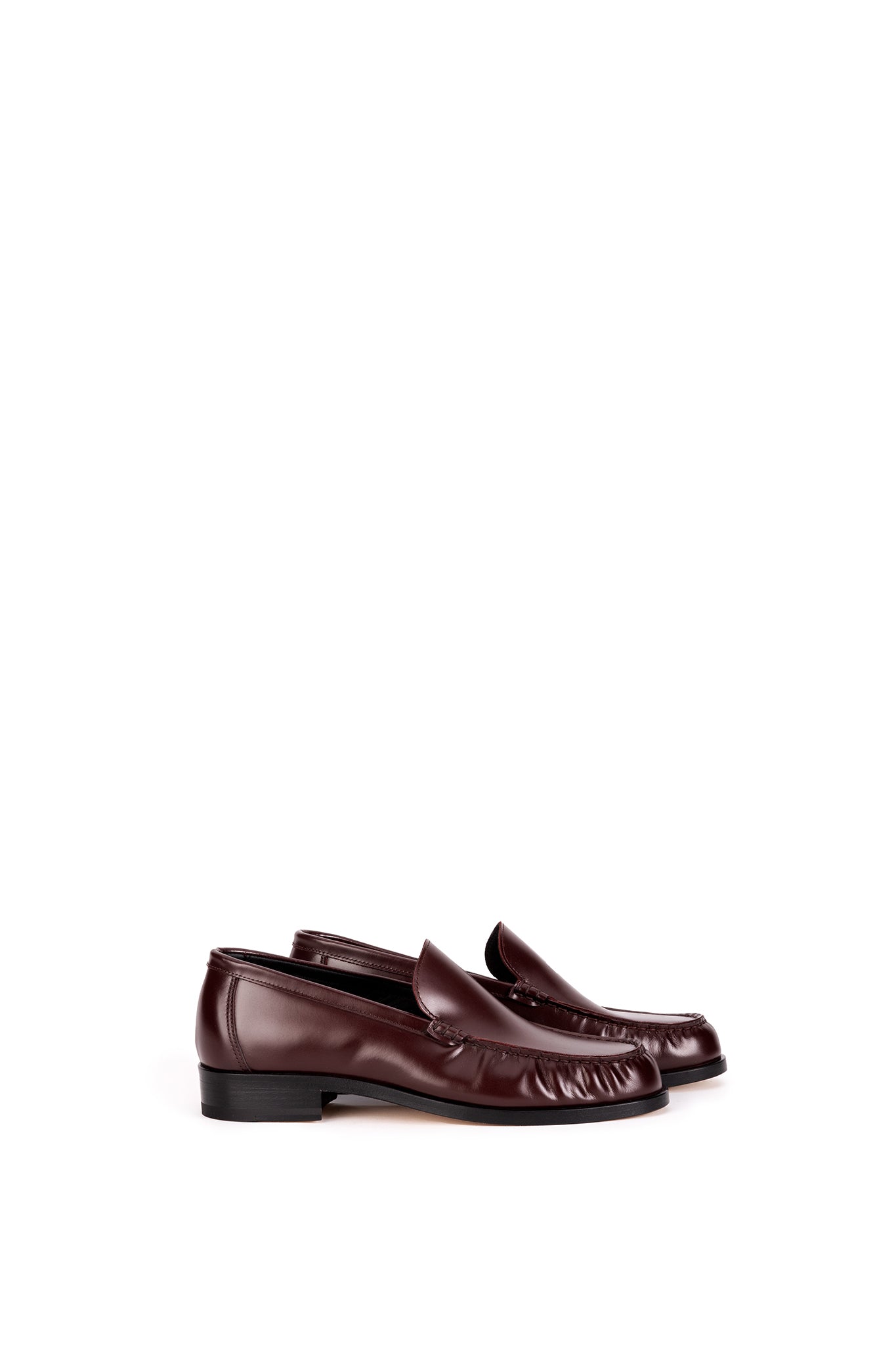 Model 67 Ruched Loafer in Bordeaux