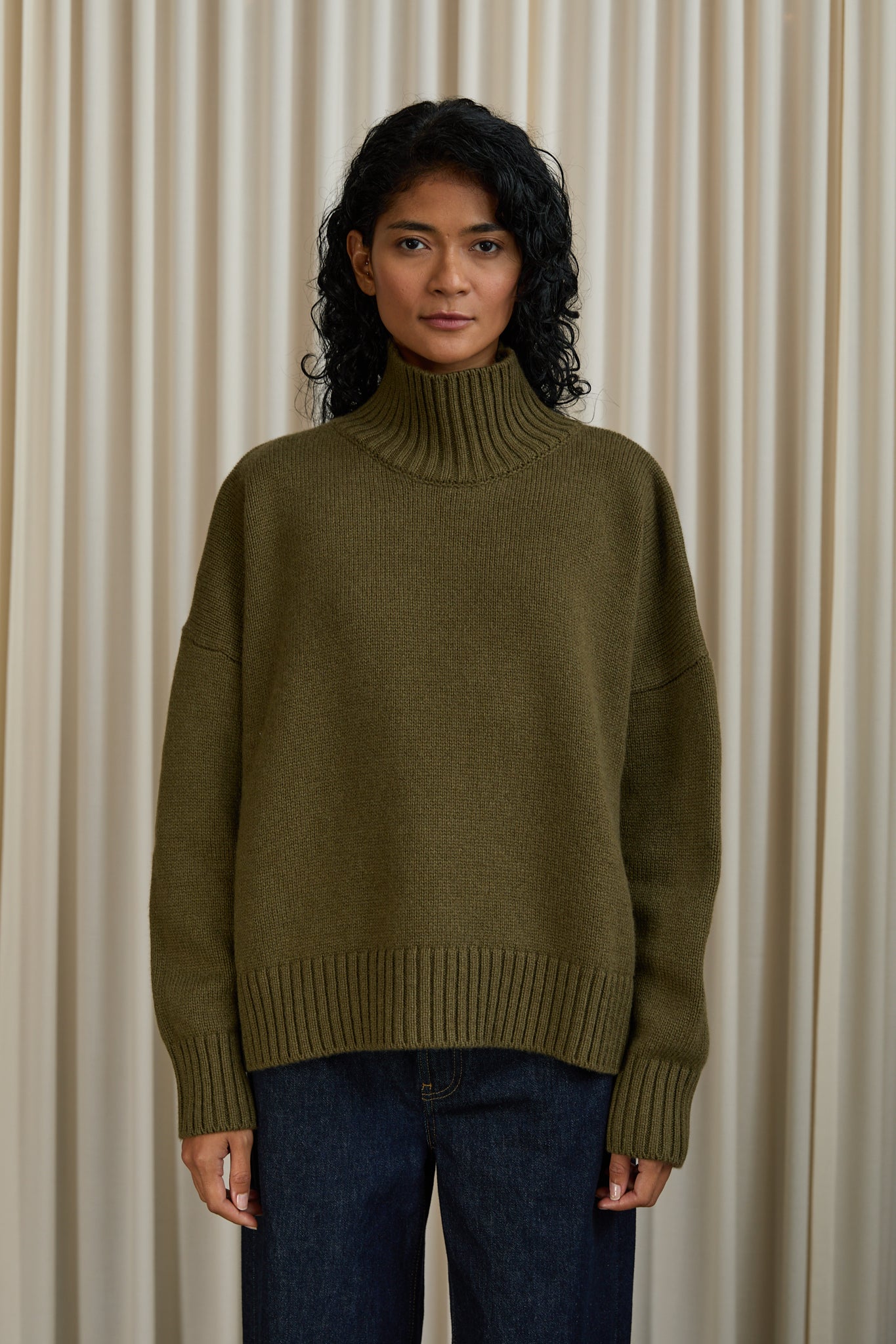 Christina Turtleneck Sweater in Green